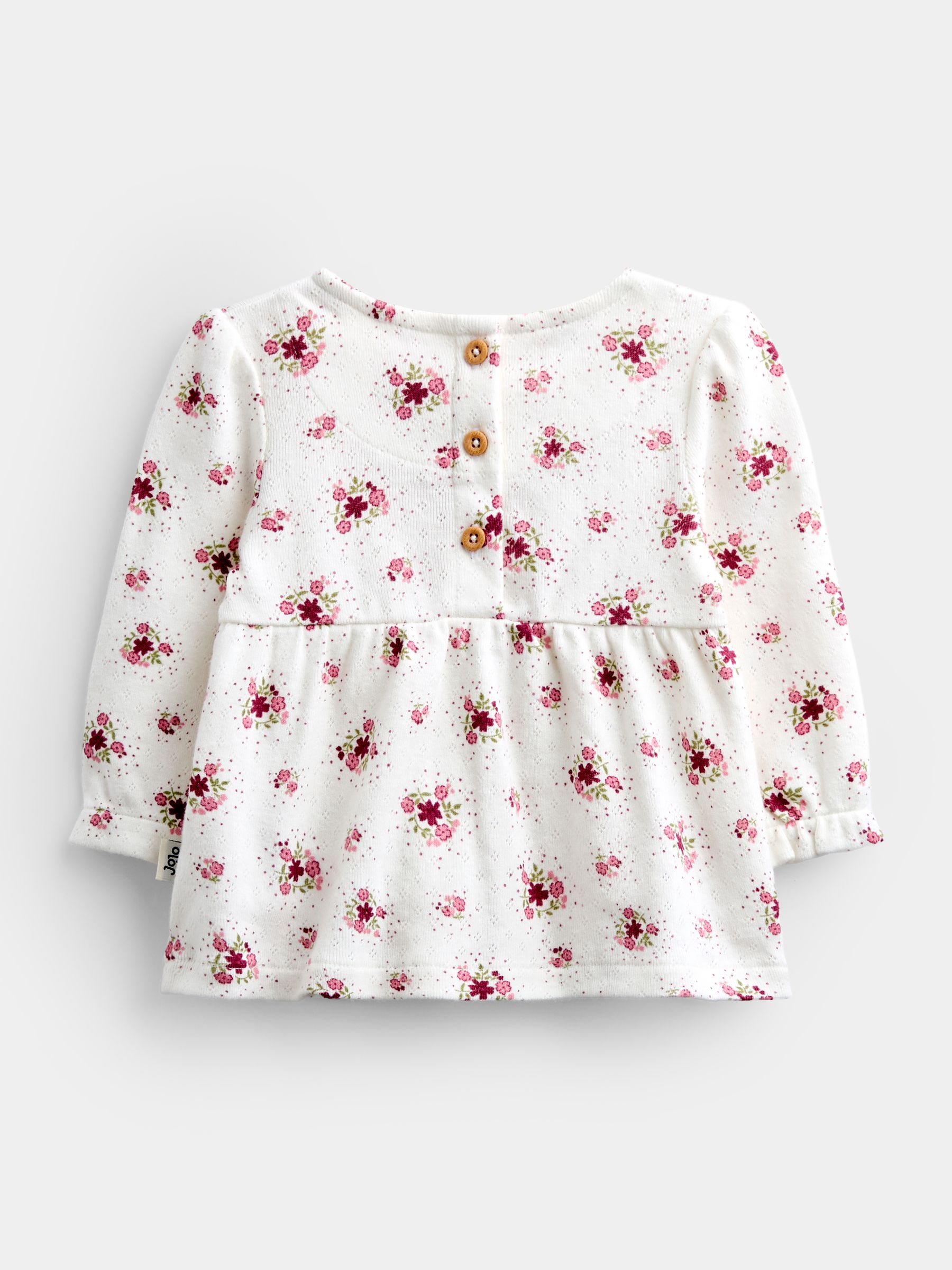 Rose Pink Floral Blouse, Leggings & Gilet Baby Set - Image 3 of 8