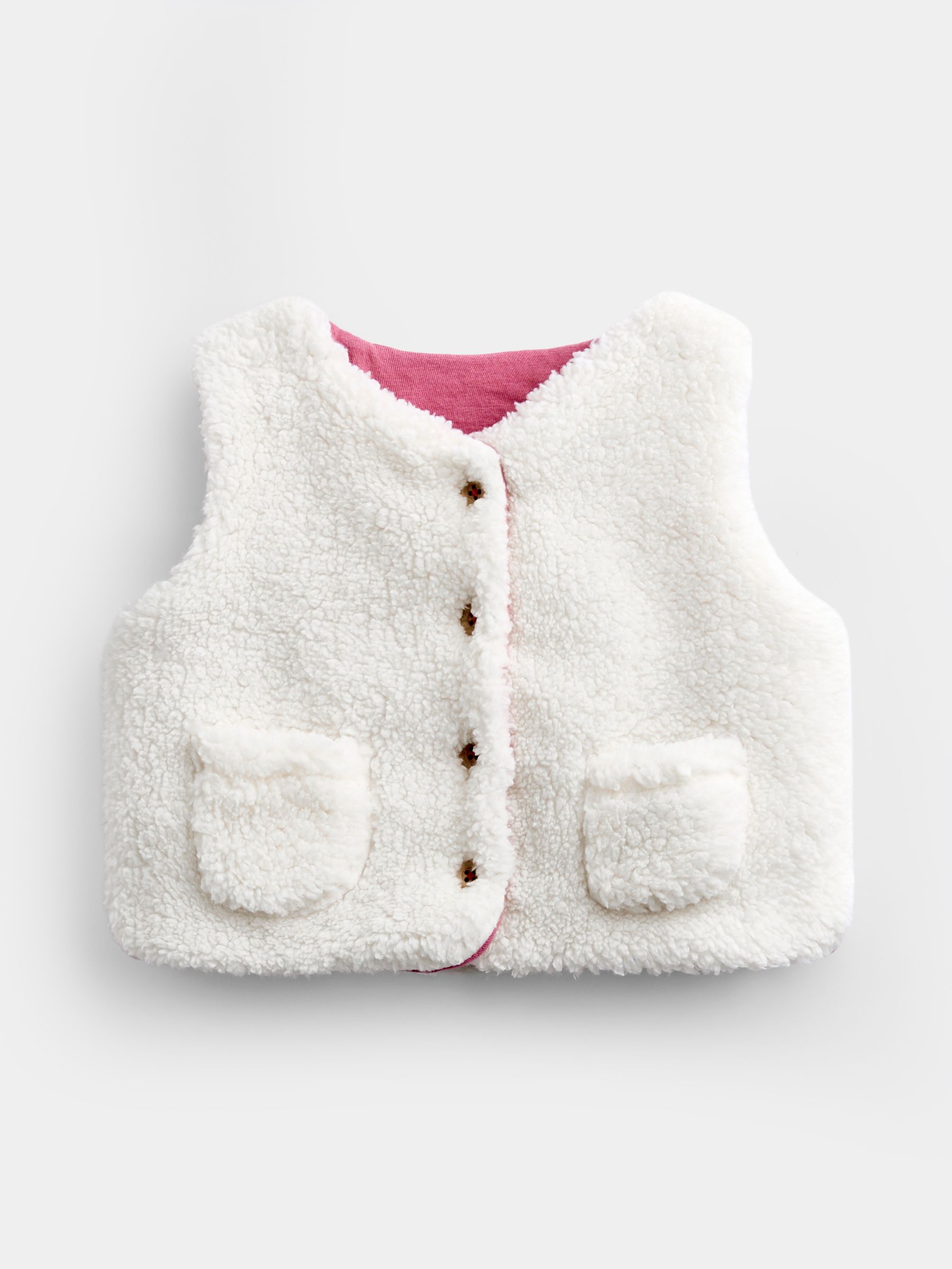 Rose Pink Floral Blouse, Leggings & Gilet Baby Set - Image 6 of 8