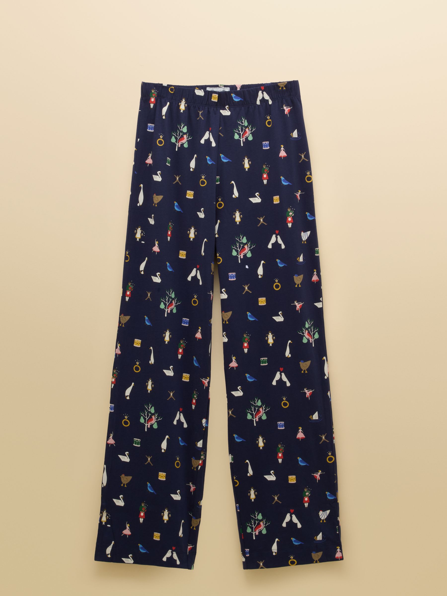 Lyla Navy 12 Days of Christmas Long Sleeve Jersey Cotton Pyjama Set - Image 8 of 8