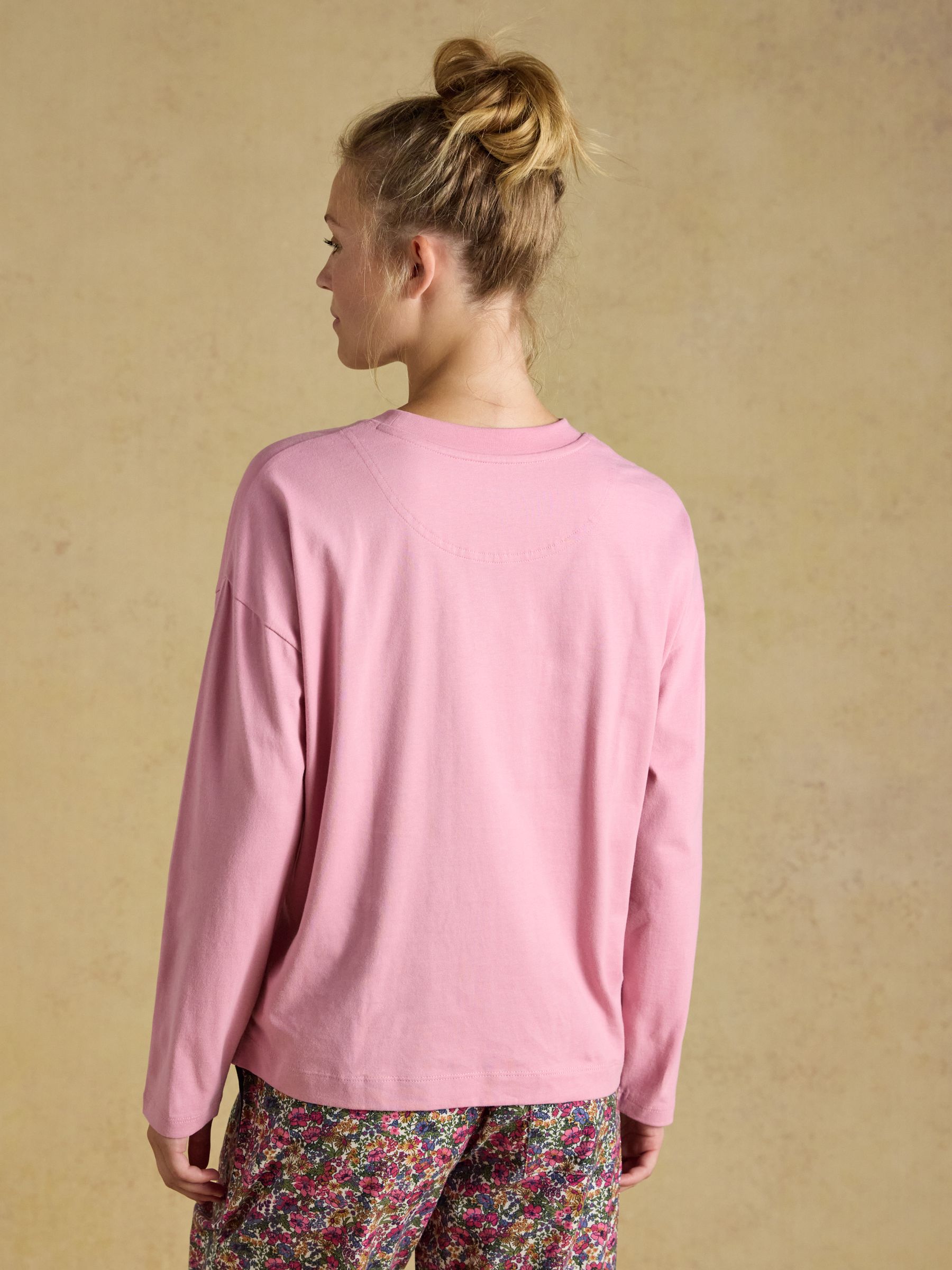 Pink Cotton Long Sleeve Pyjama Top - Image 2 of 6 Pink Cotton Long Sleeve Pyjama Top - Image 2 of 6