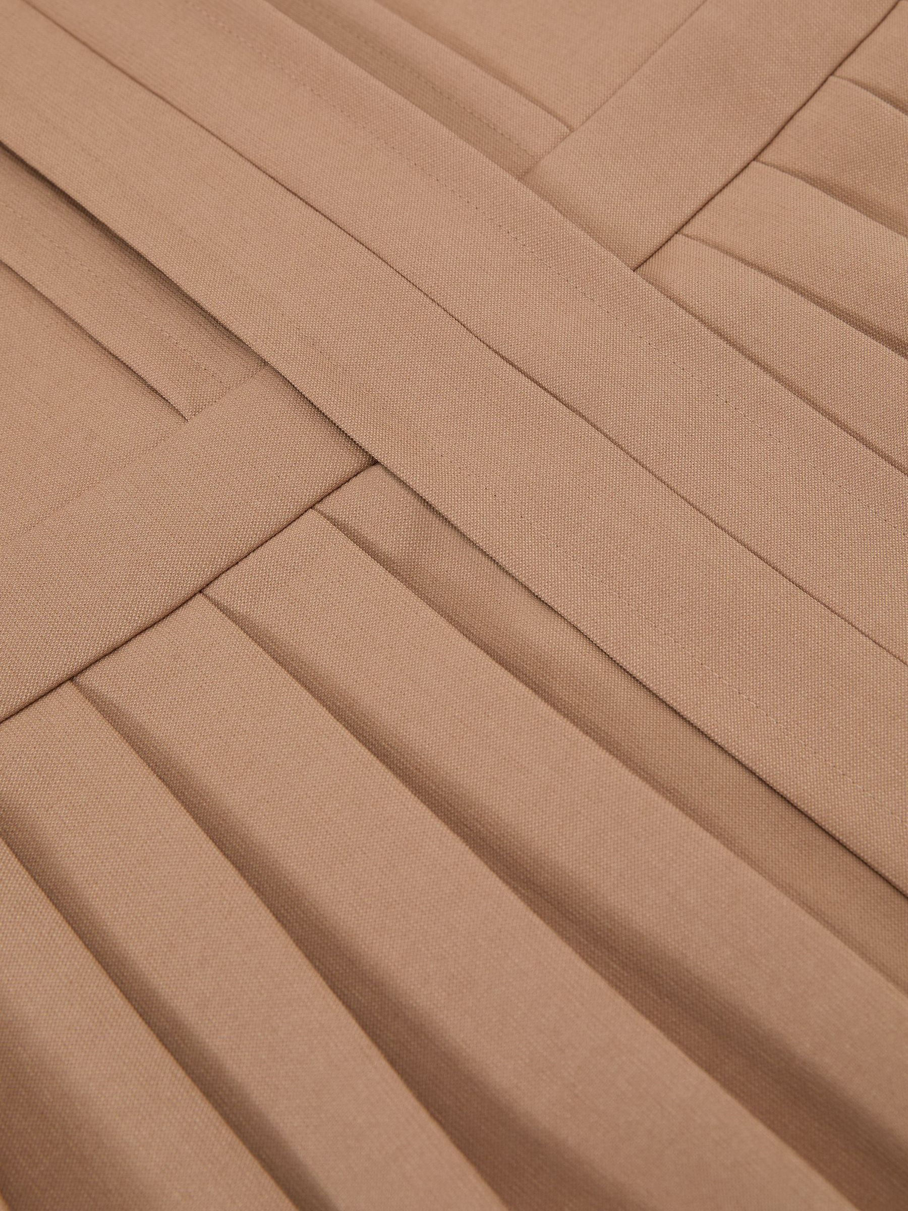 Robe courte plissée à col camel - Image 8 de 8