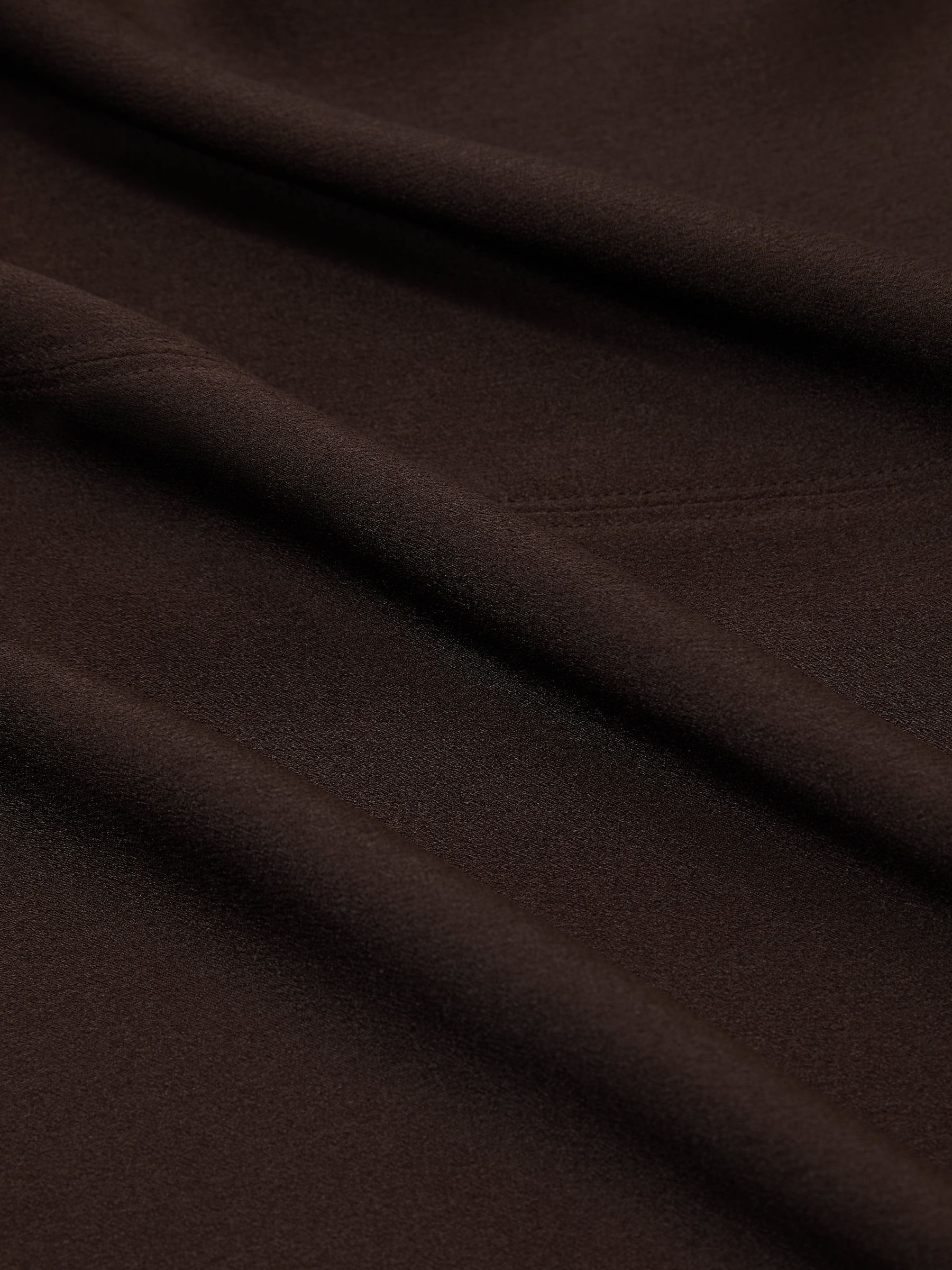 Silk High-Neck Blouse in Grape Burgundy - Image 7 of 7