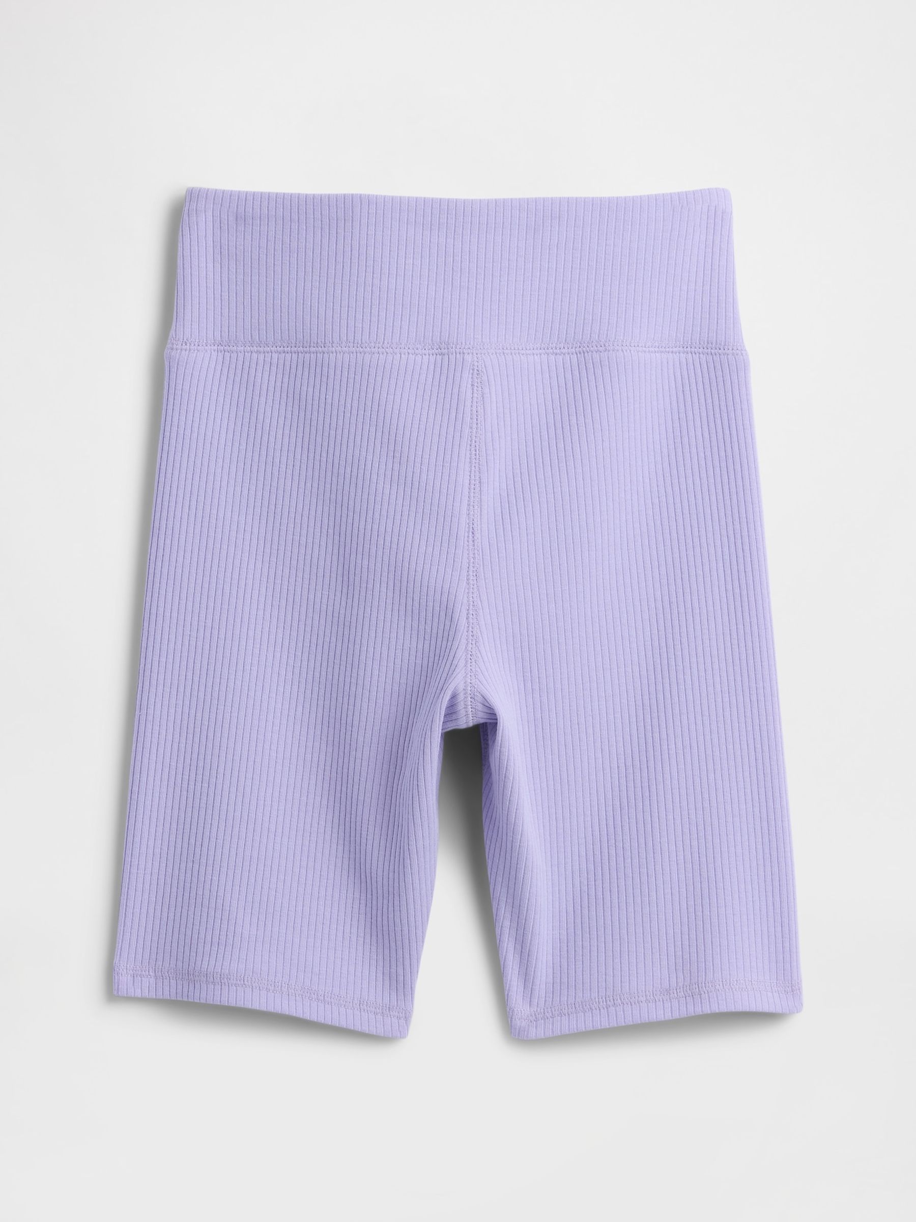Purple Ribbed Bike Shorts - Image 2 of 2