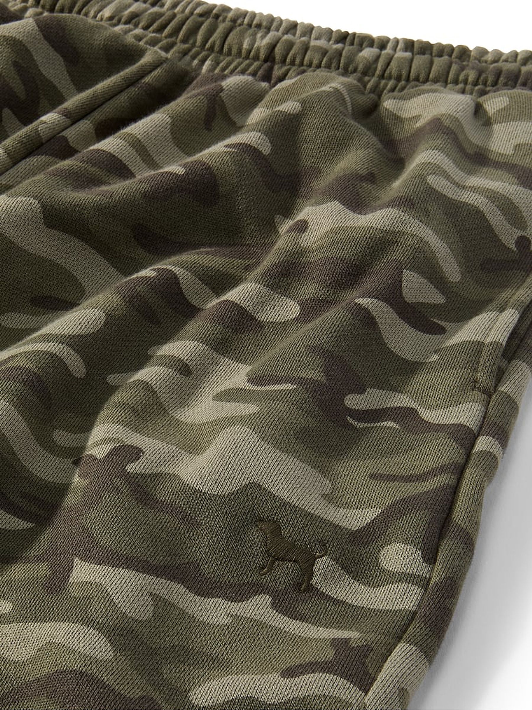 Green Camo Flared Adjustible Fleece Joggers - Image 4 of 4