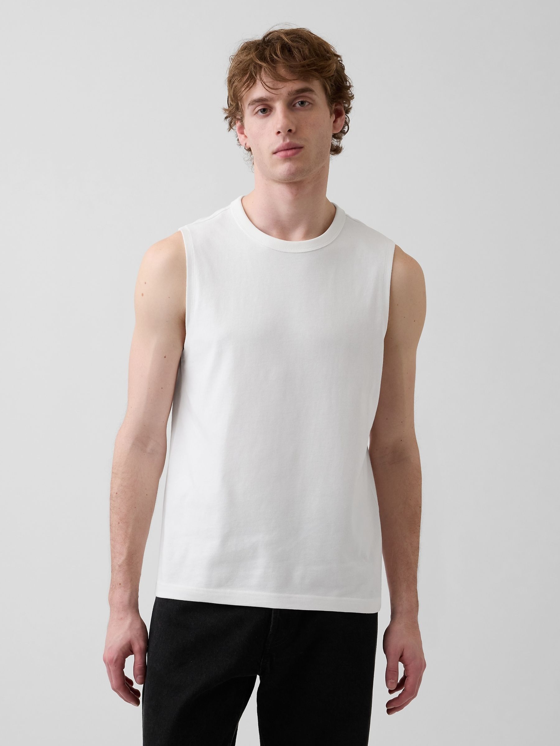 White Muscle Vest - Image 1 of 4