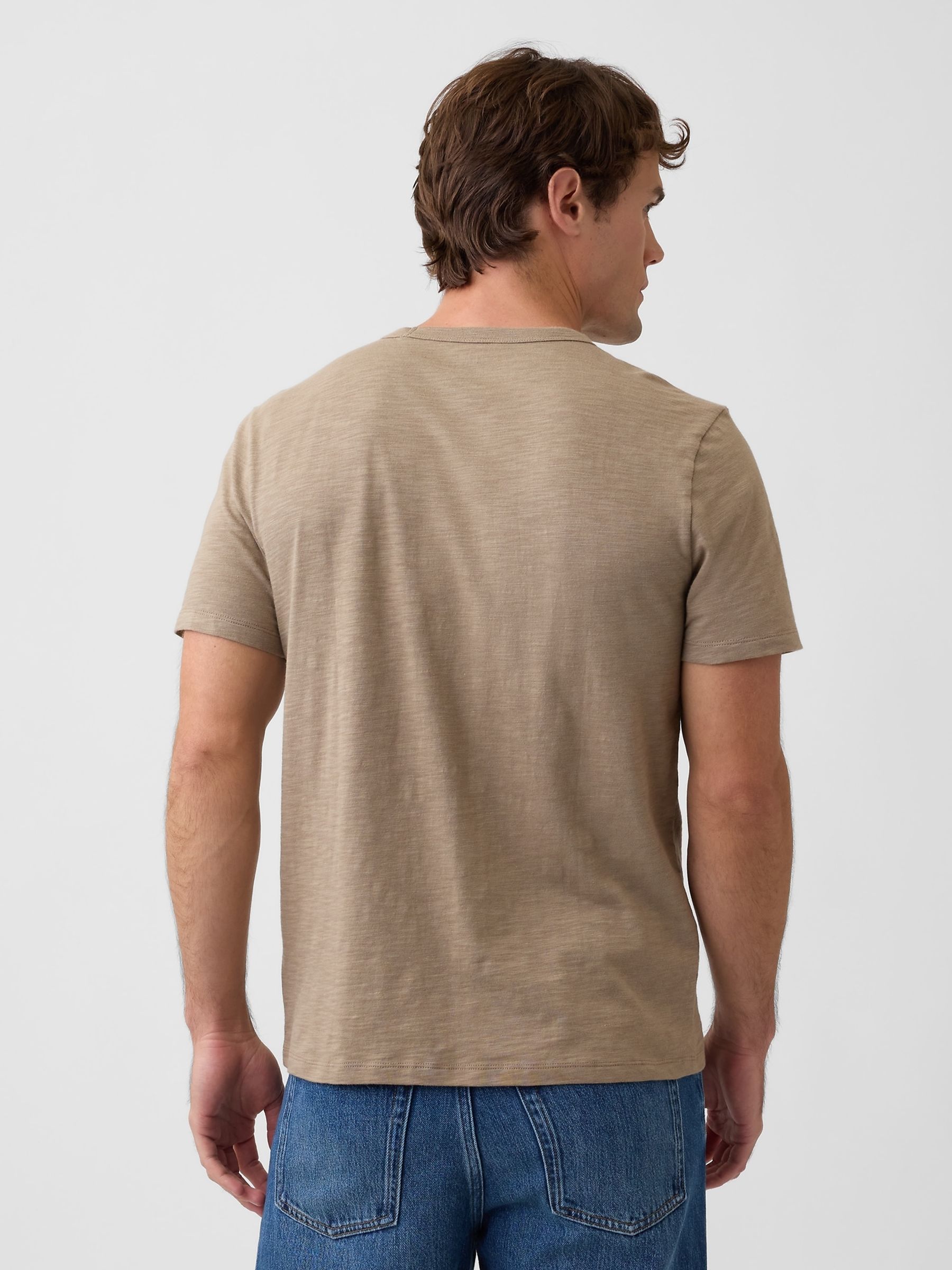 Brown Lived-In Crew Neck Short Sleeve T-Shirt - Image 2 of 5