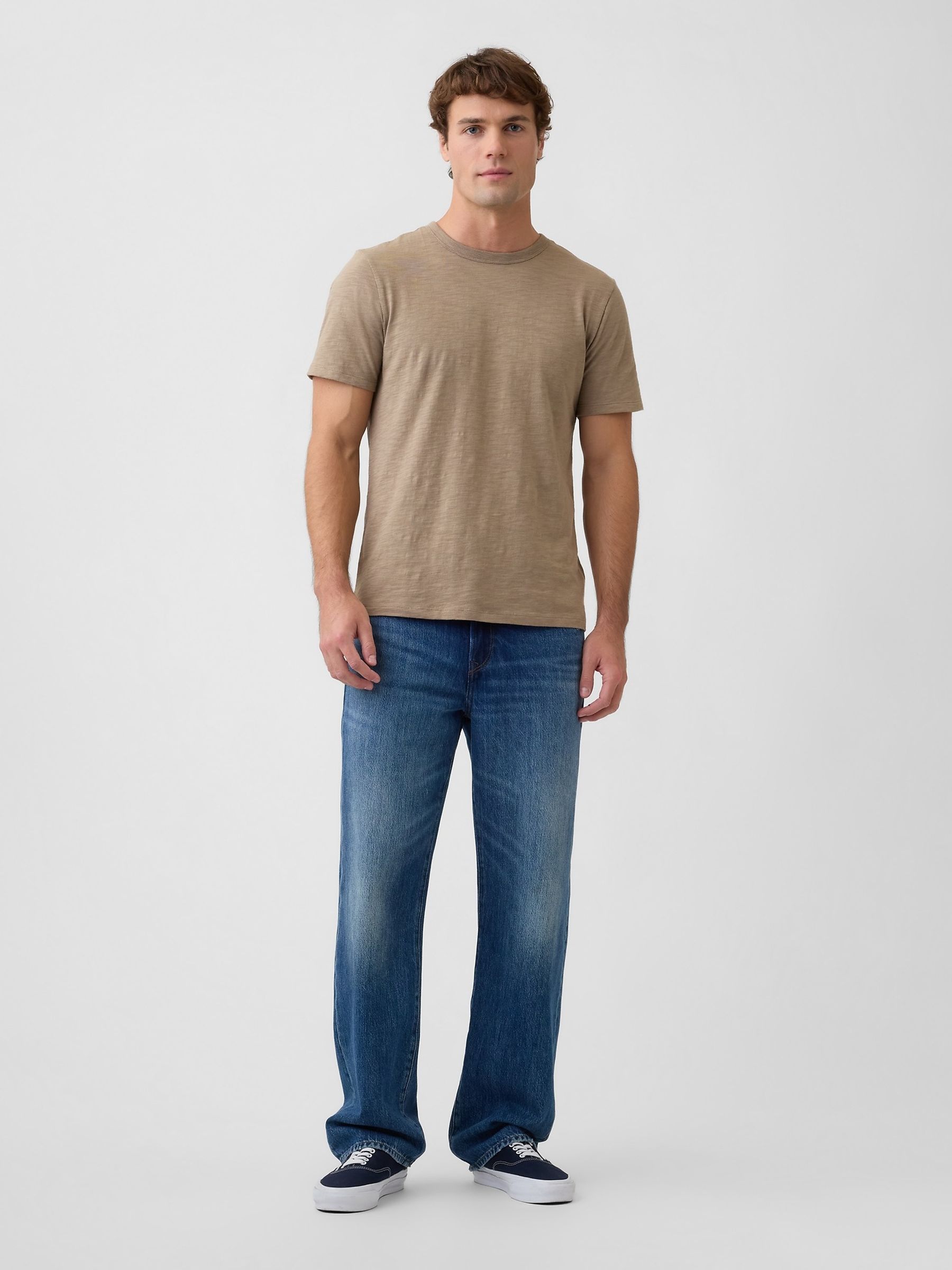 Brown Lived-In Crew Neck Short Sleeve T-Shirt - Image 3 of 5