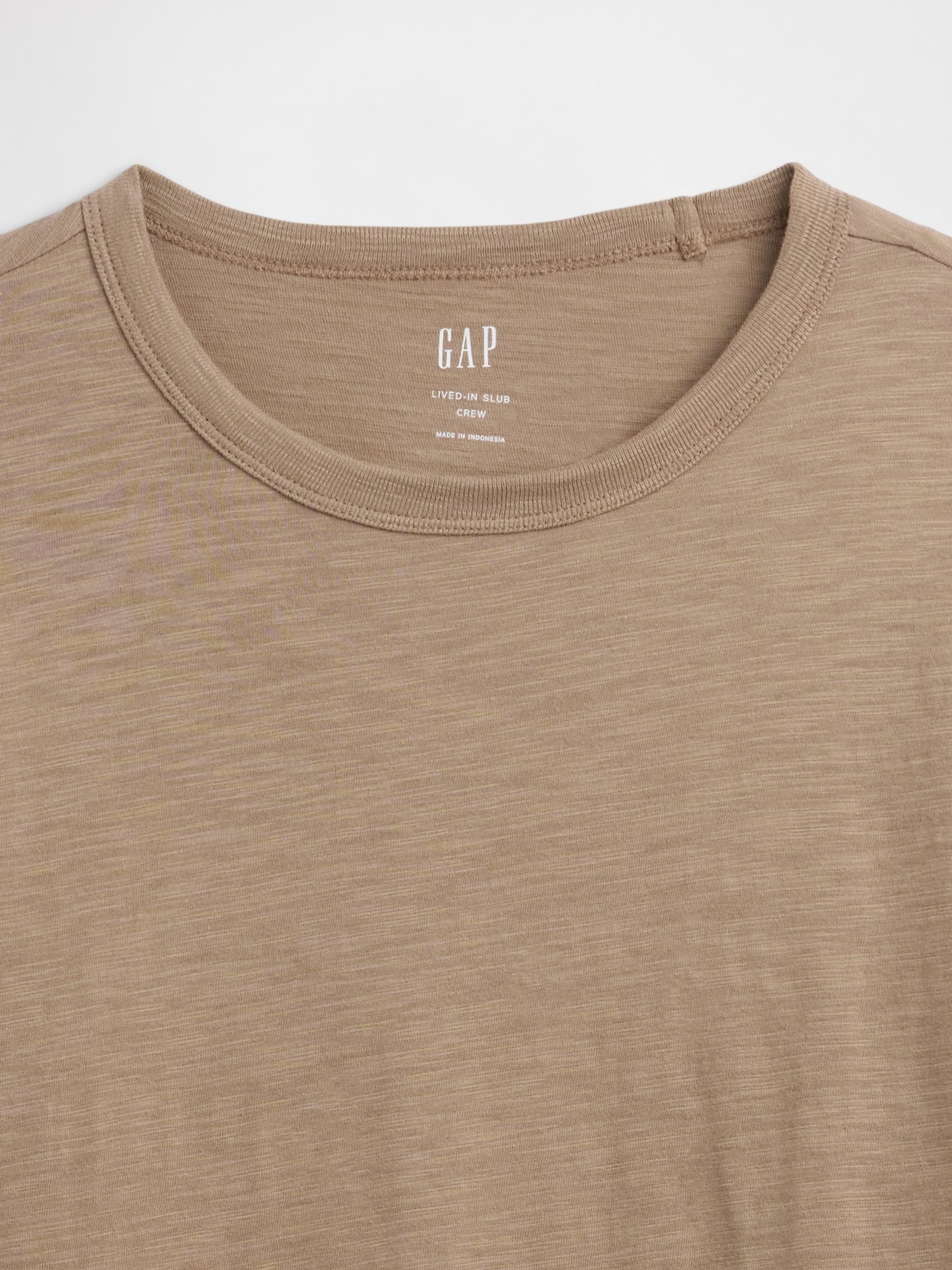 Brown Lived-In Crew Neck Short Sleeve T-Shirt - Image 5 of 5