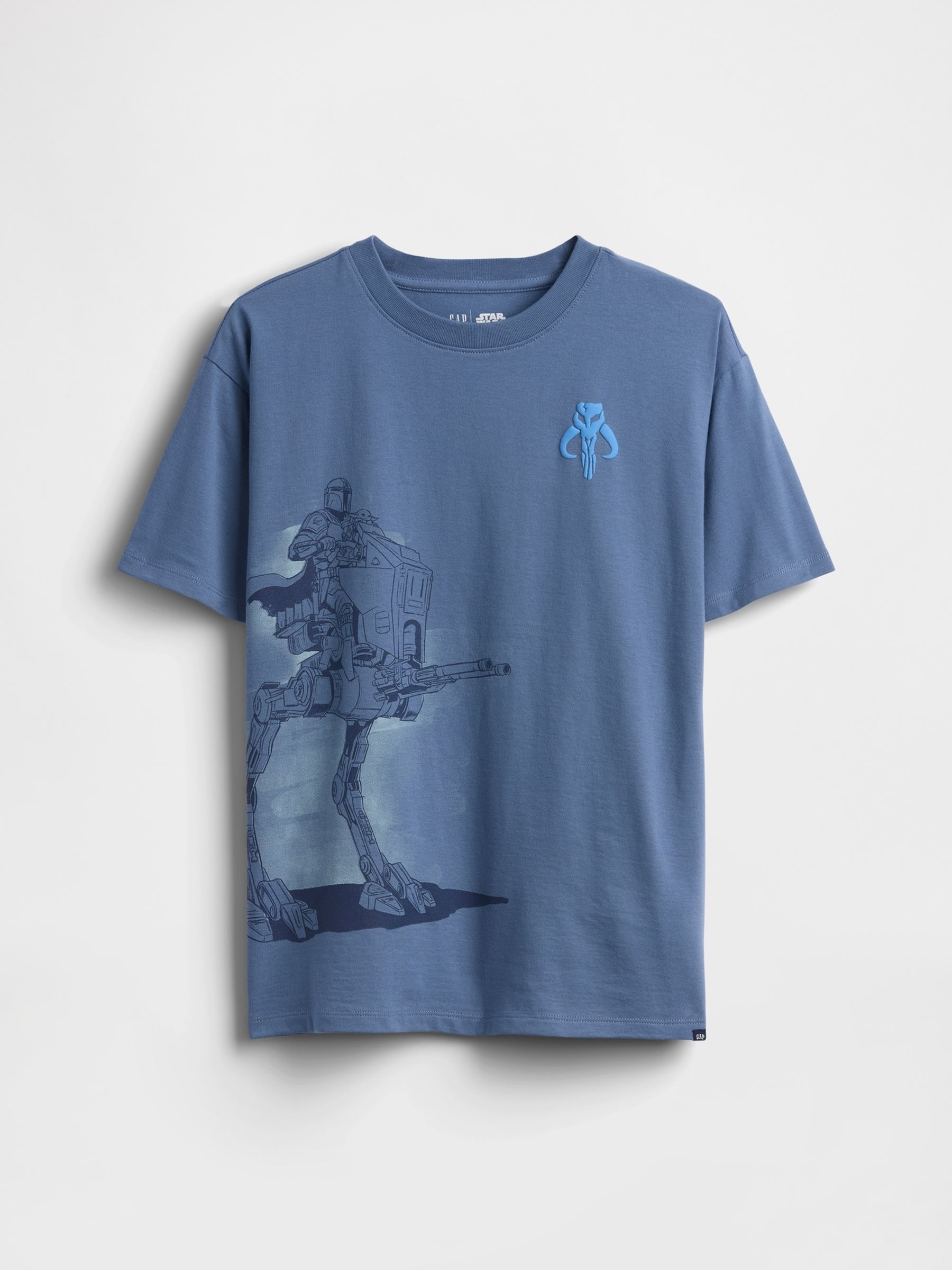 Blue Star Wars Relaxed Graphic Short Sleeve T-Shirt - Image 1 of 3