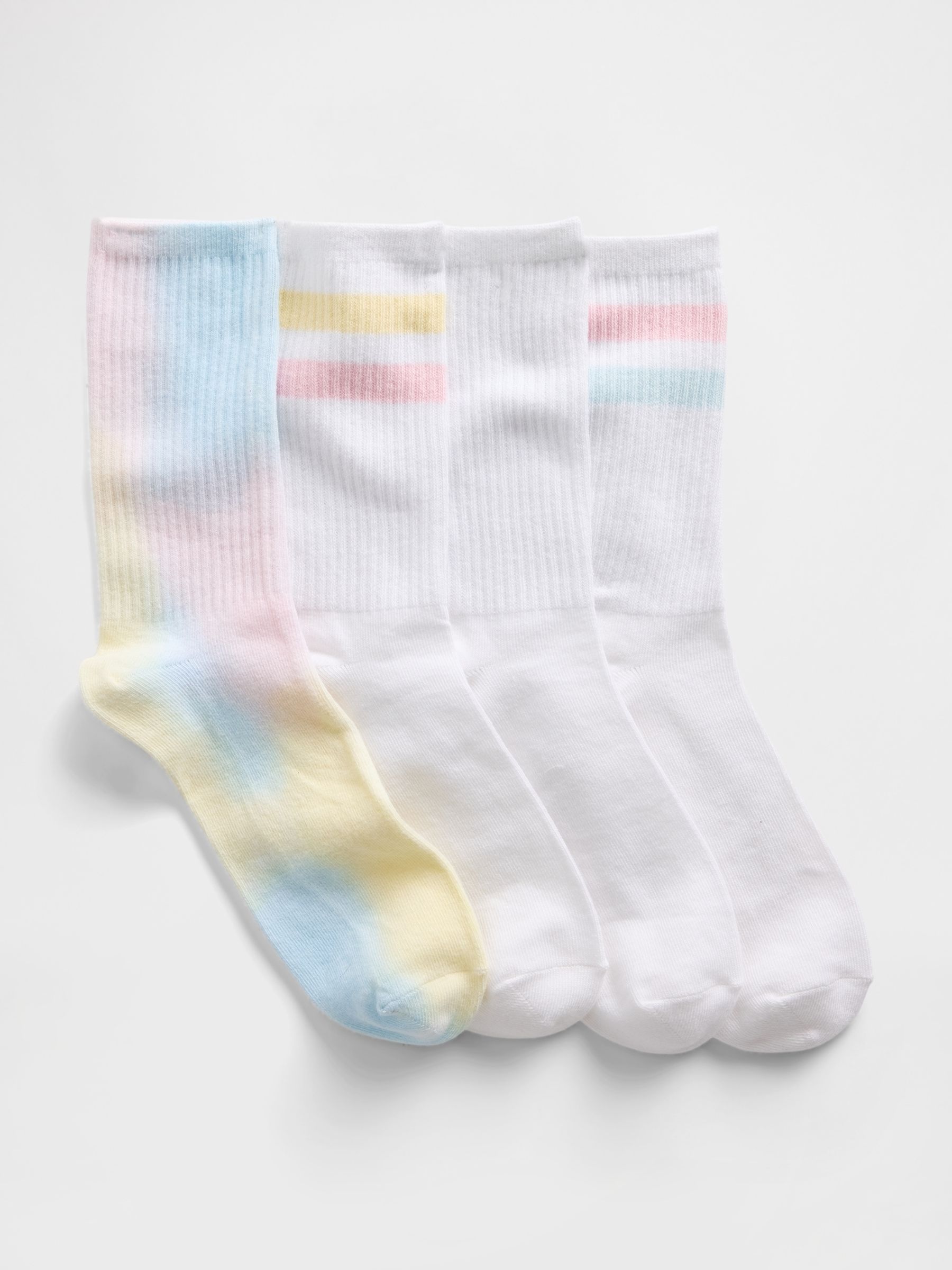 Pink Tie-Dye Crew Socks 4-Pack - Image 1 of 1