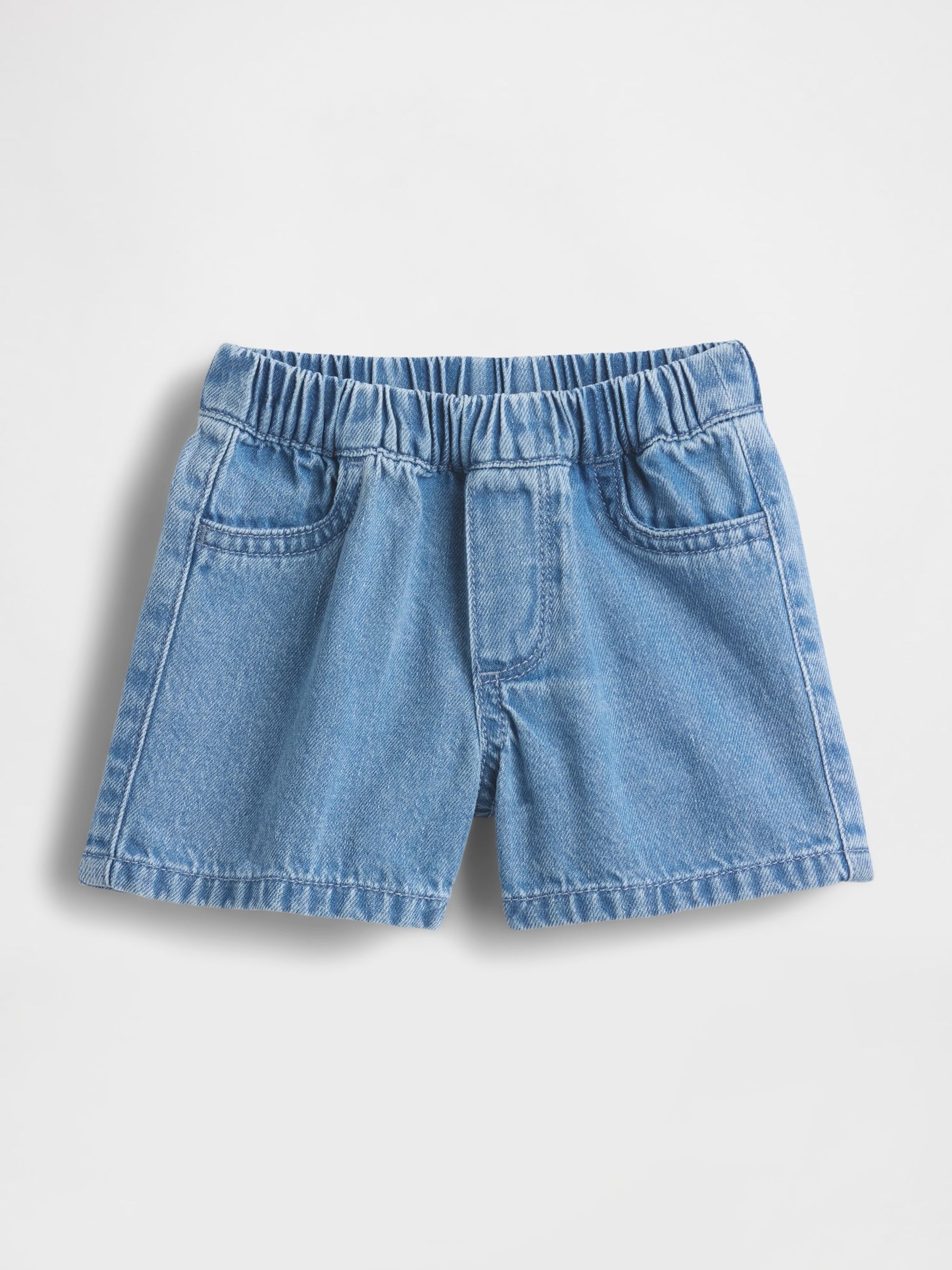 Blue Bear Pocket Pull On Denim Shorts - Image 1 of 3
