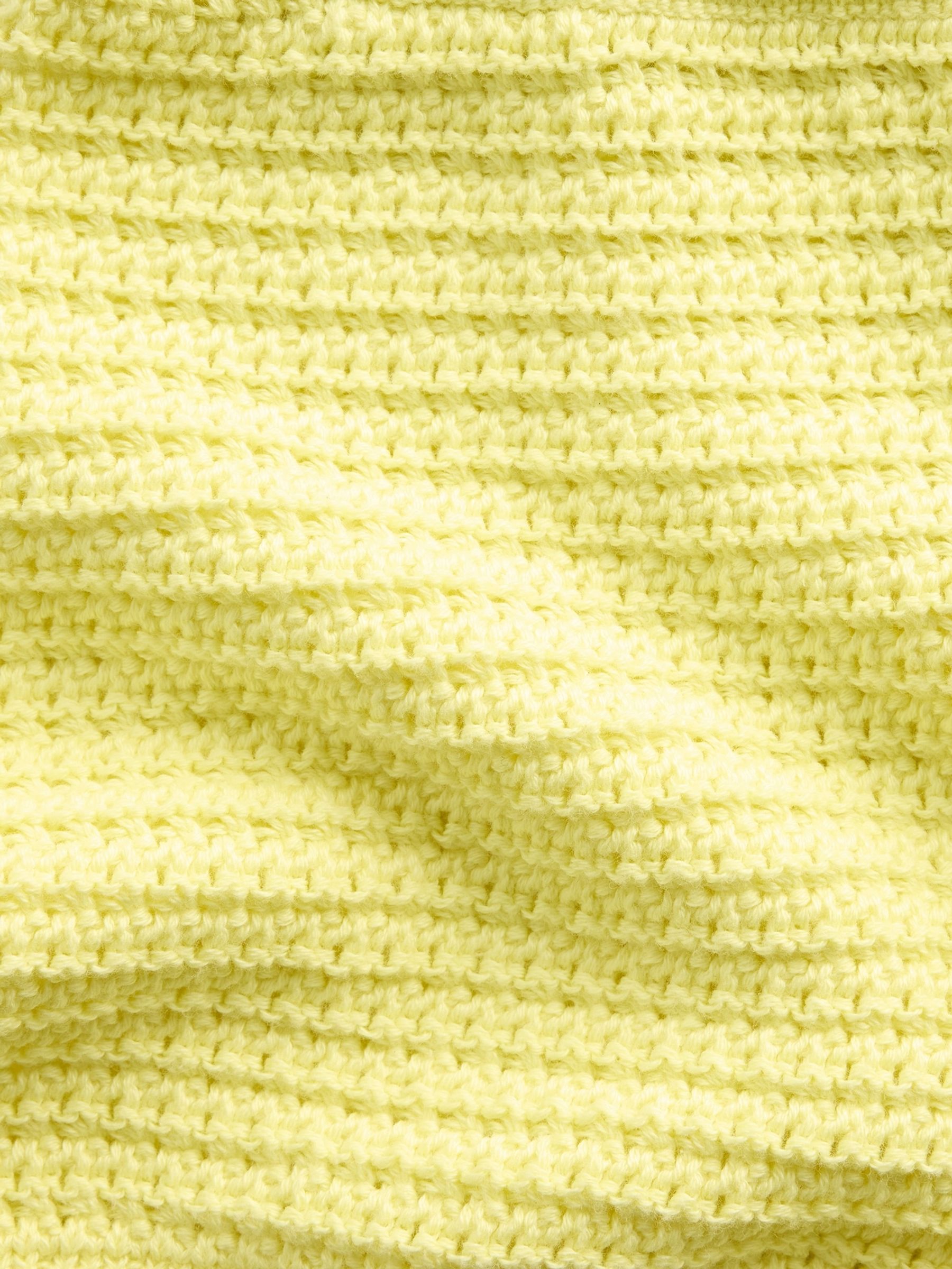 Yellow Crochet Pull On Shorts - Image 4 of 4
