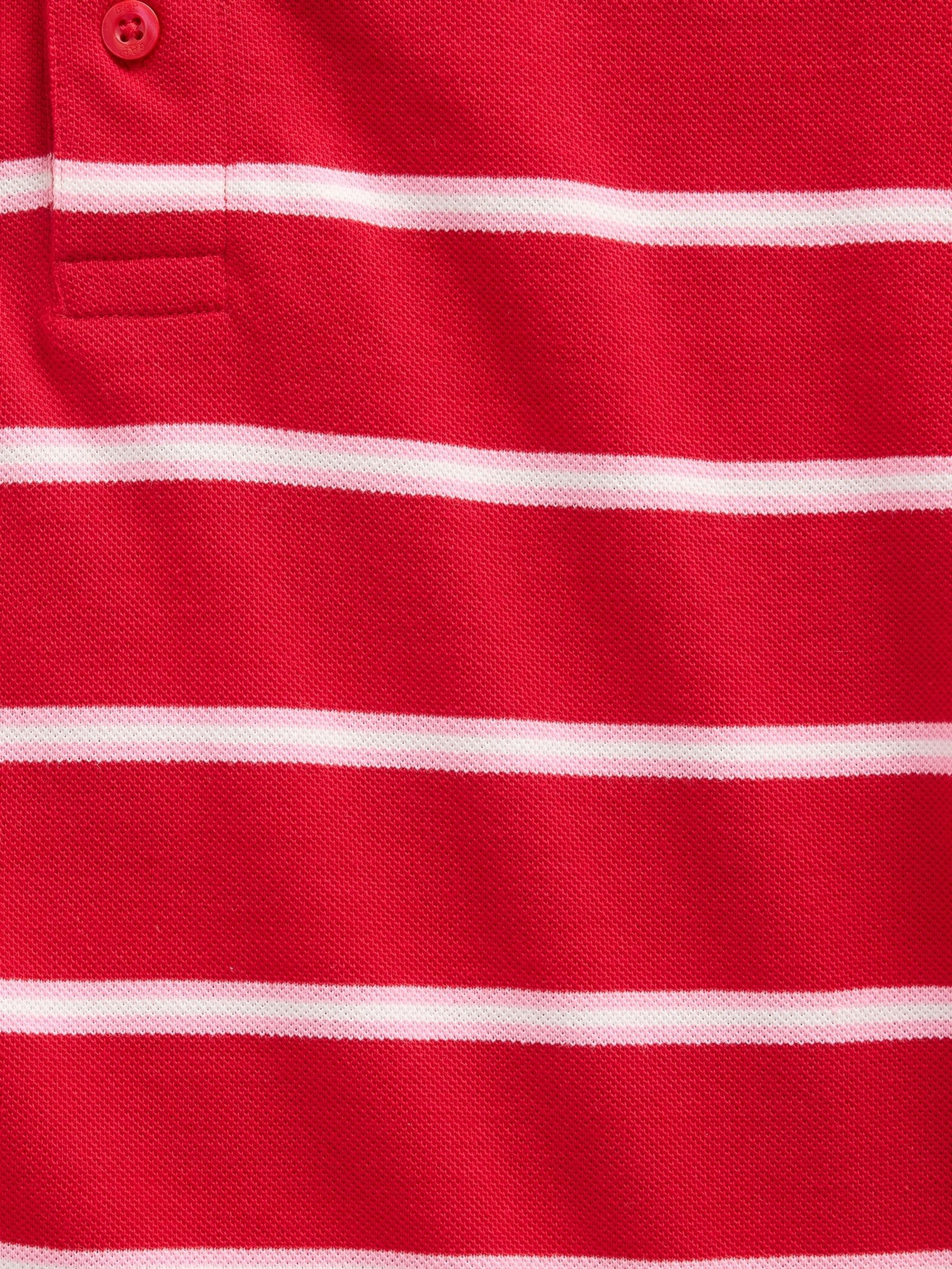 Red Relaxed Pique Polo Shirt - Image 3 of 3