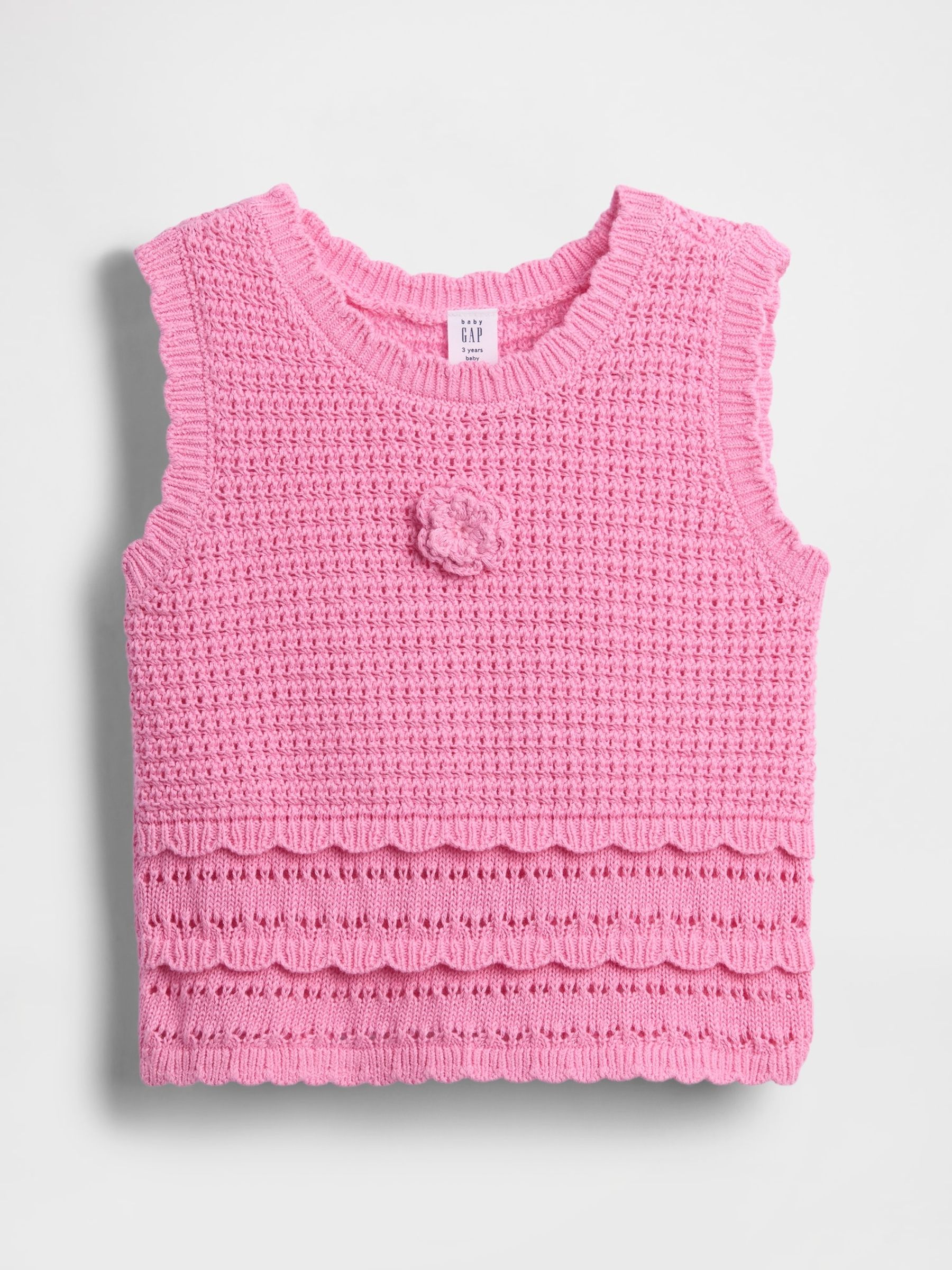 Pink Crochet Vest - Image 1 of 3