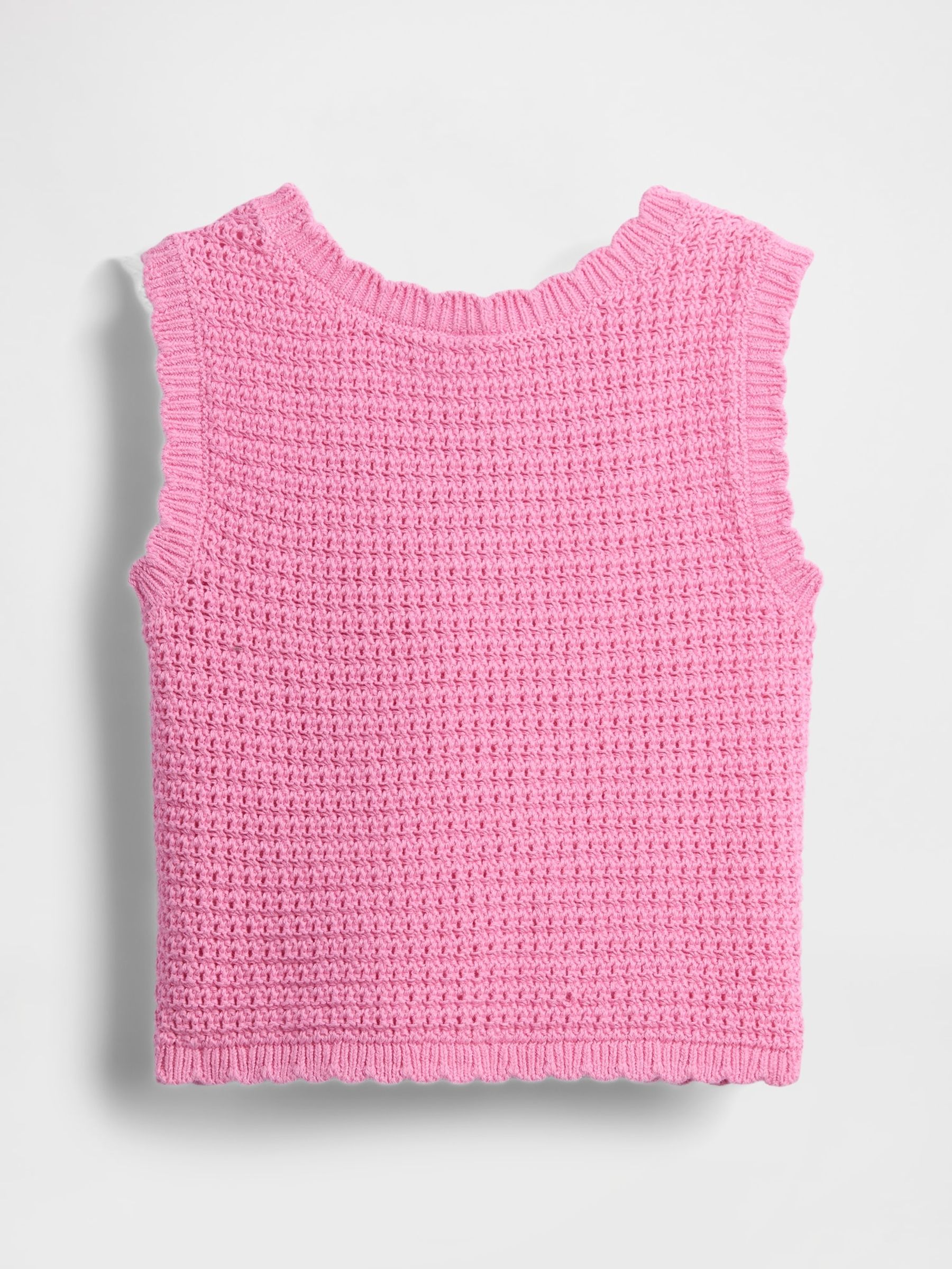 Pink Crochet Vest - Image 2 of 3