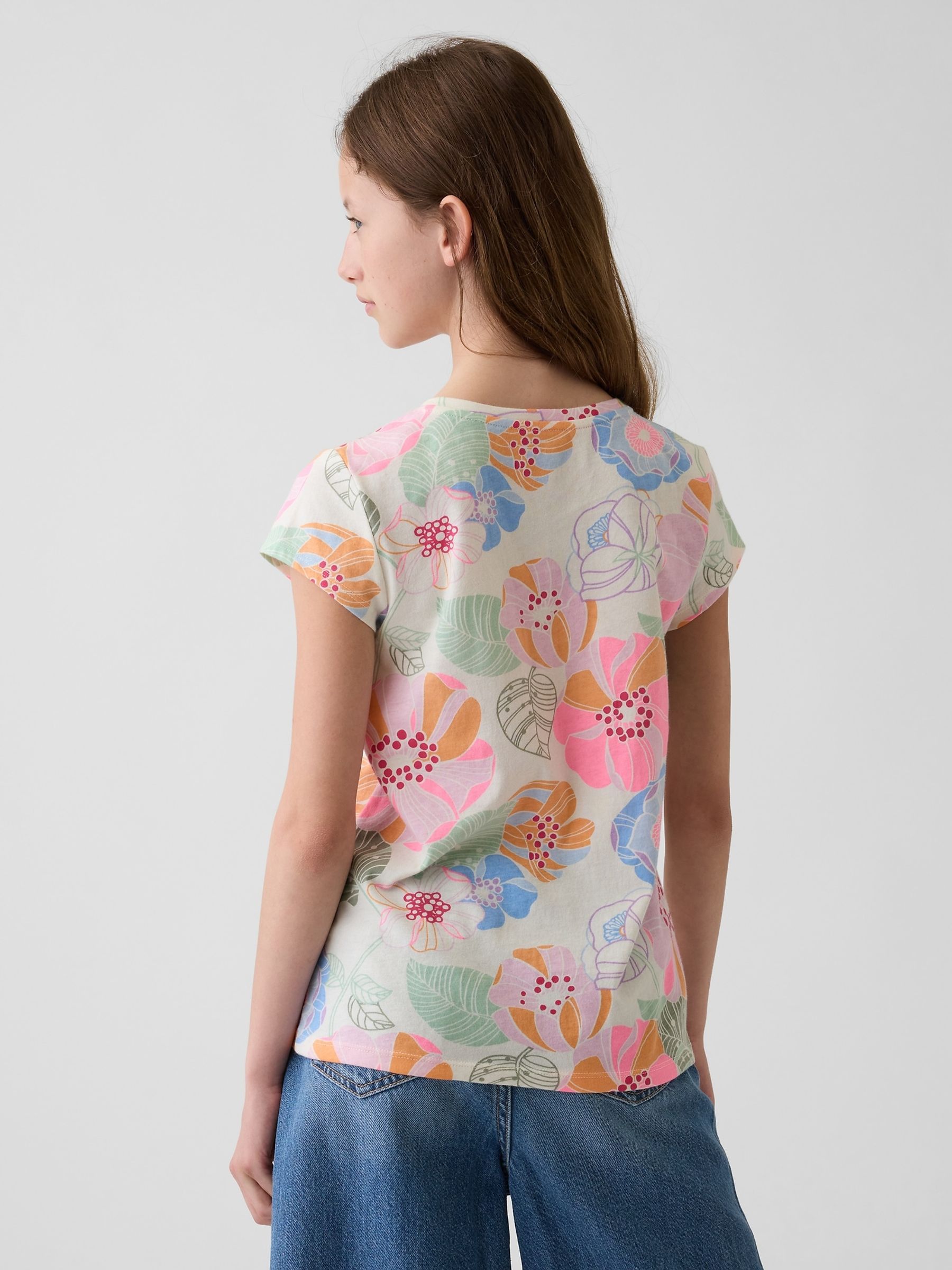 Bright Floral Short Sleeve Logo T-Shirt (4-13yrs) - Image 2 of 4