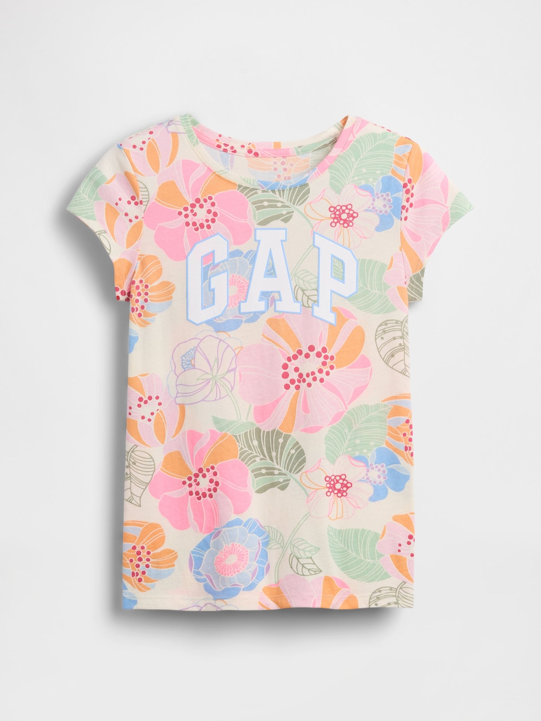 Bright Floral Short Sleeve Logo T-Shirt (4-13yrs) - Image 3 of 4
