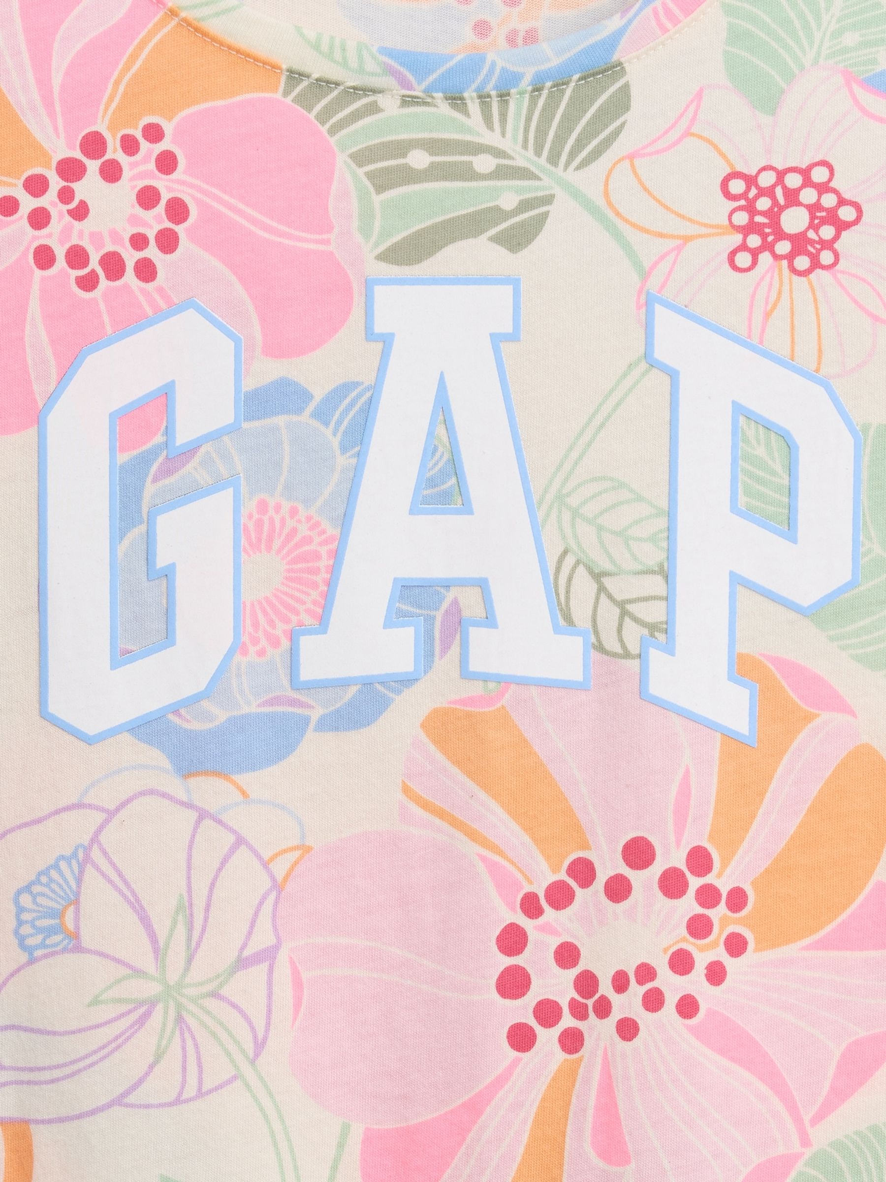 Bright Floral Short Sleeve Logo T-Shirt (4-13yrs) - Image 4 of 4
