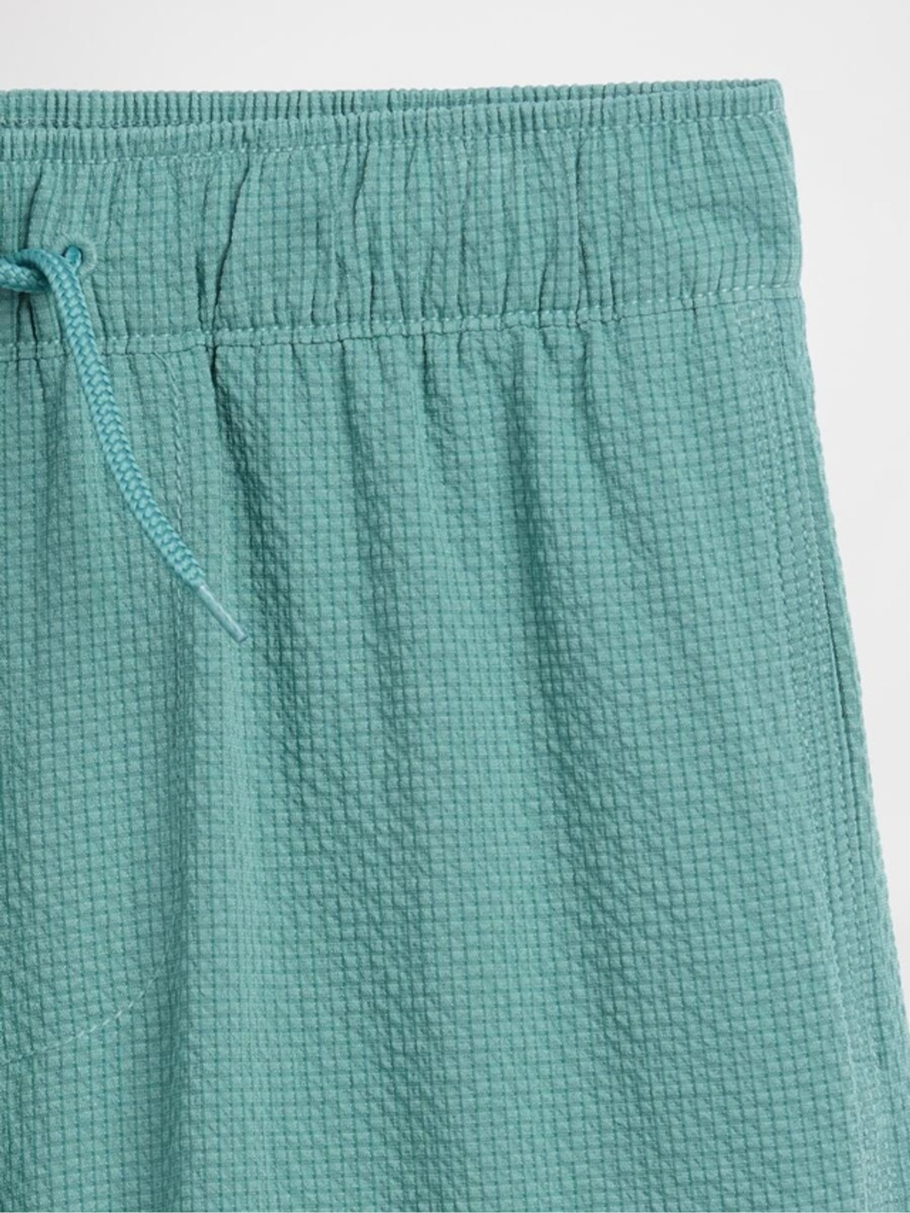 Green Seersucker Swim Trunks - Image 3 of 3 Green Seersucker Swim Trunks - Image 3 of 3