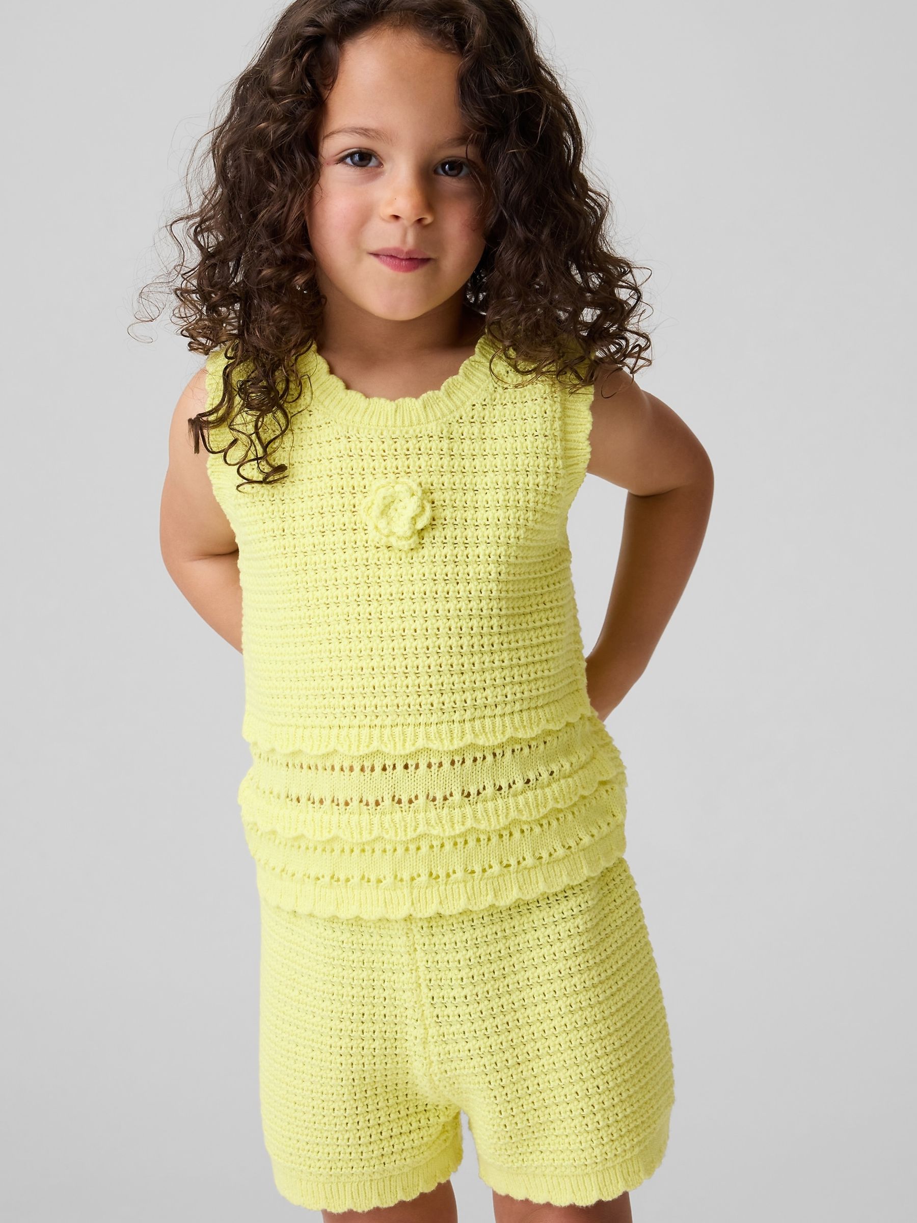 Yellow Crochet Vest - Image 1 of 4