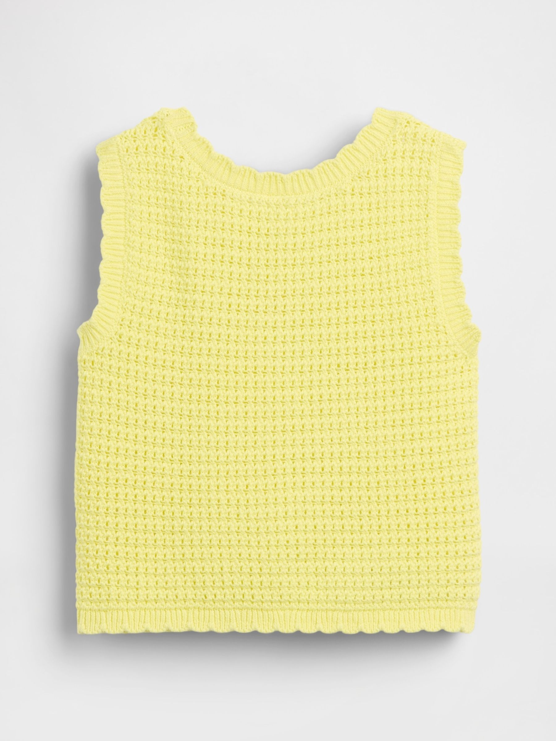 Yellow Crochet Vest - Image 3 of 4