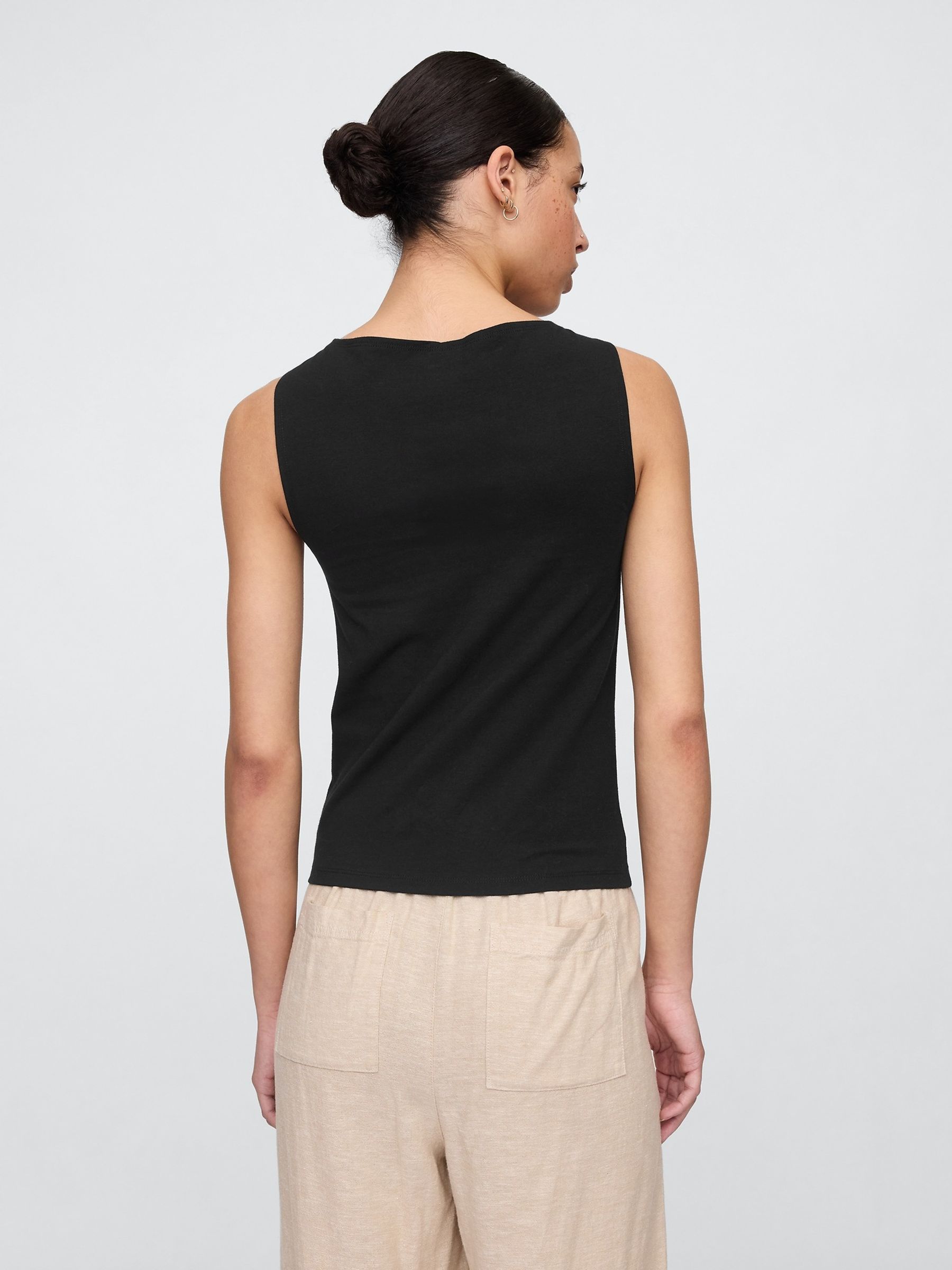 Black Boatneck Vest - Image 2 of 4