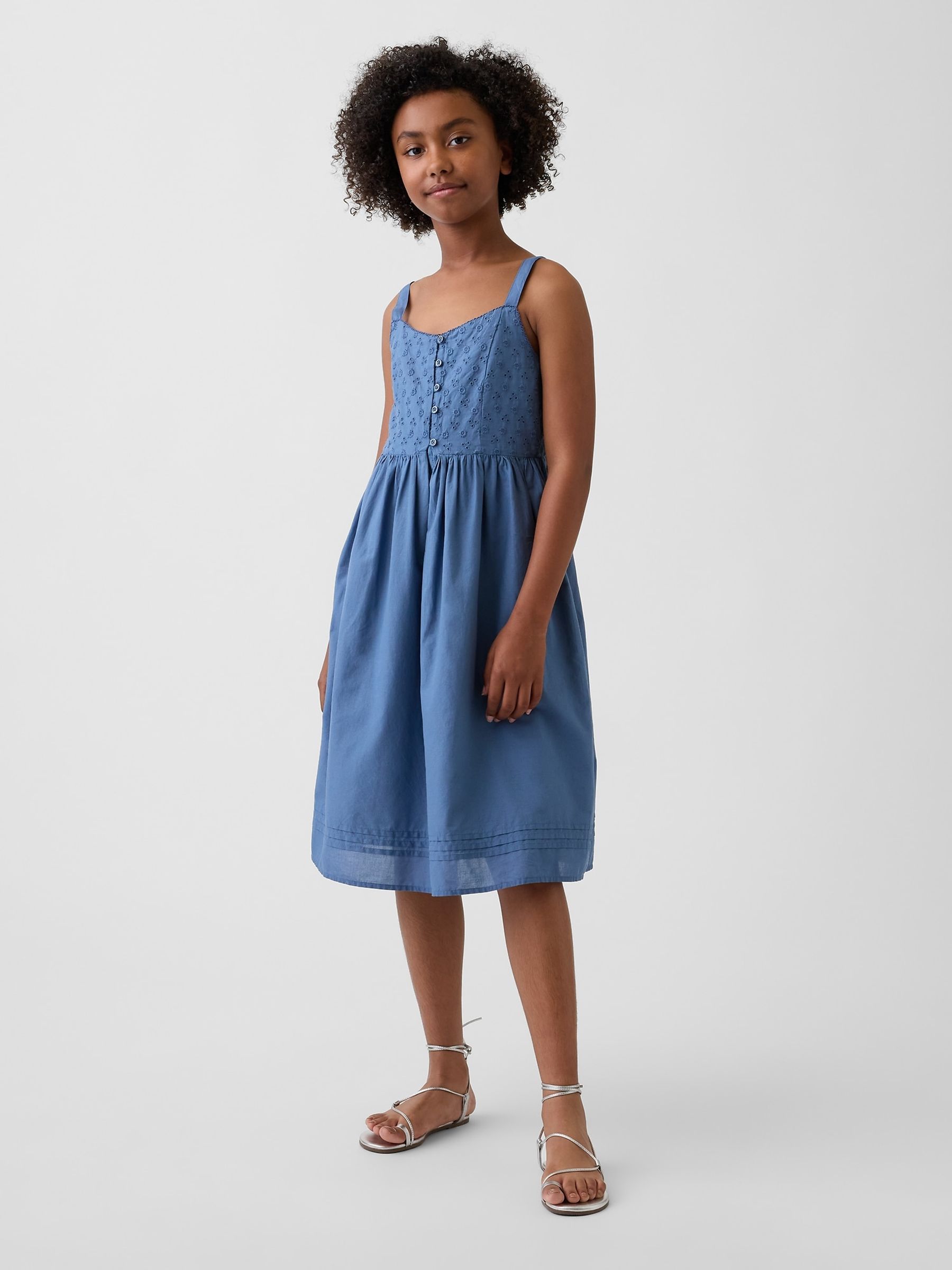 Blue Midi Vest Dress - Image 1 of 4