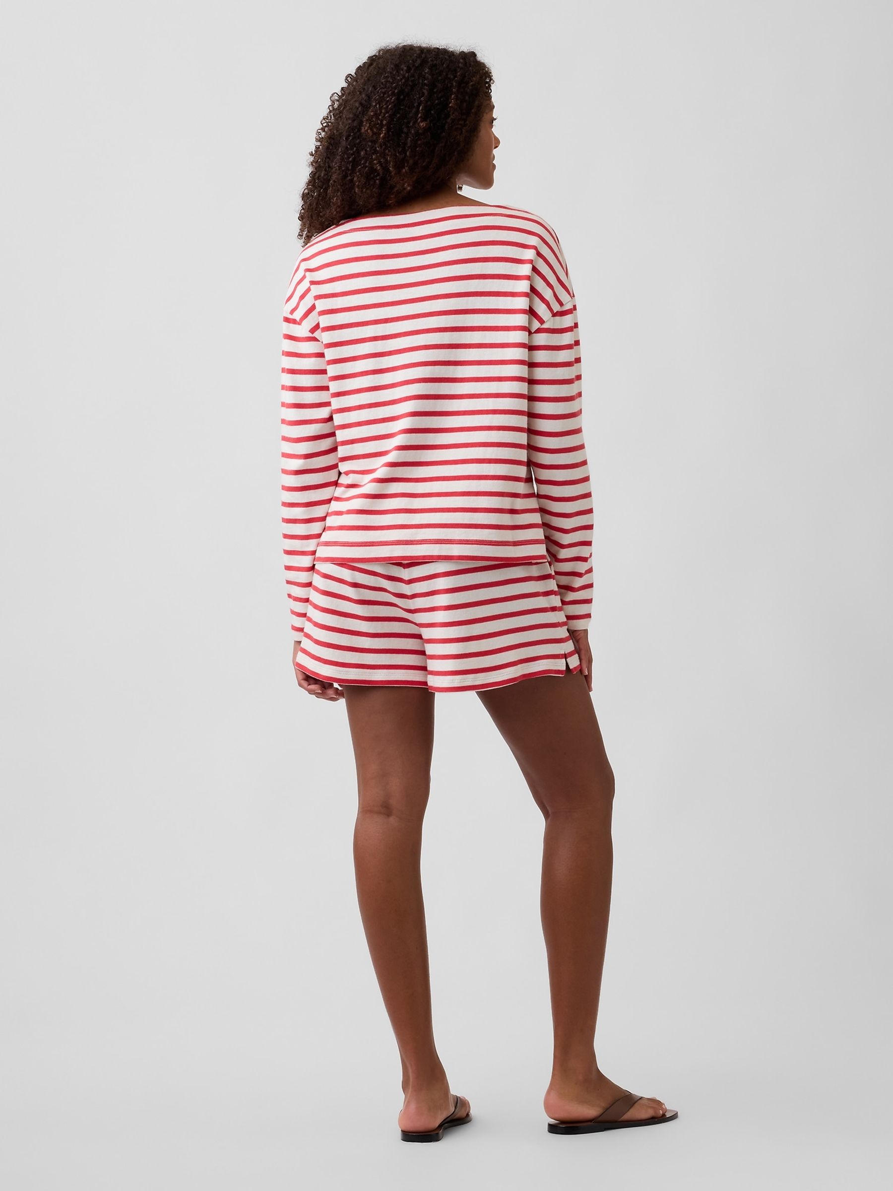 Red Stripe Pull On Stripe Shorts - Image 3 of 5
