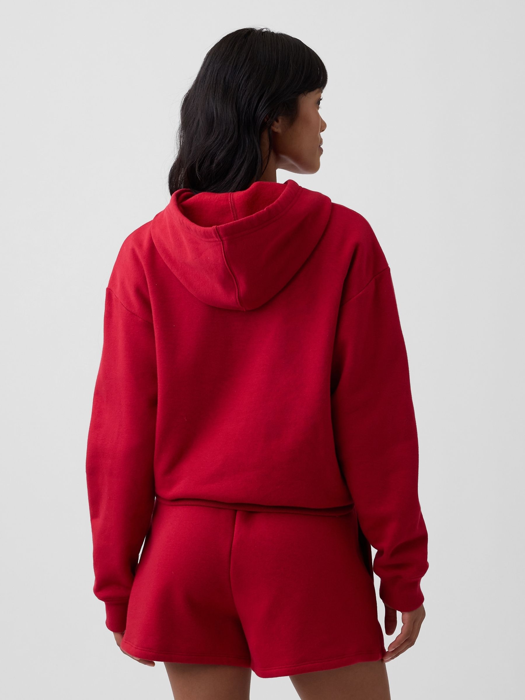 Red Relaxed Gap Logo Hoodie - Image 2 of 5