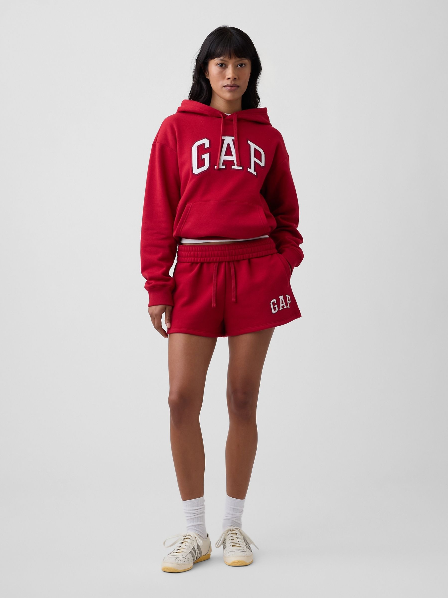 Red Relaxed Gap Logo Hoodie - Image 3 of 5