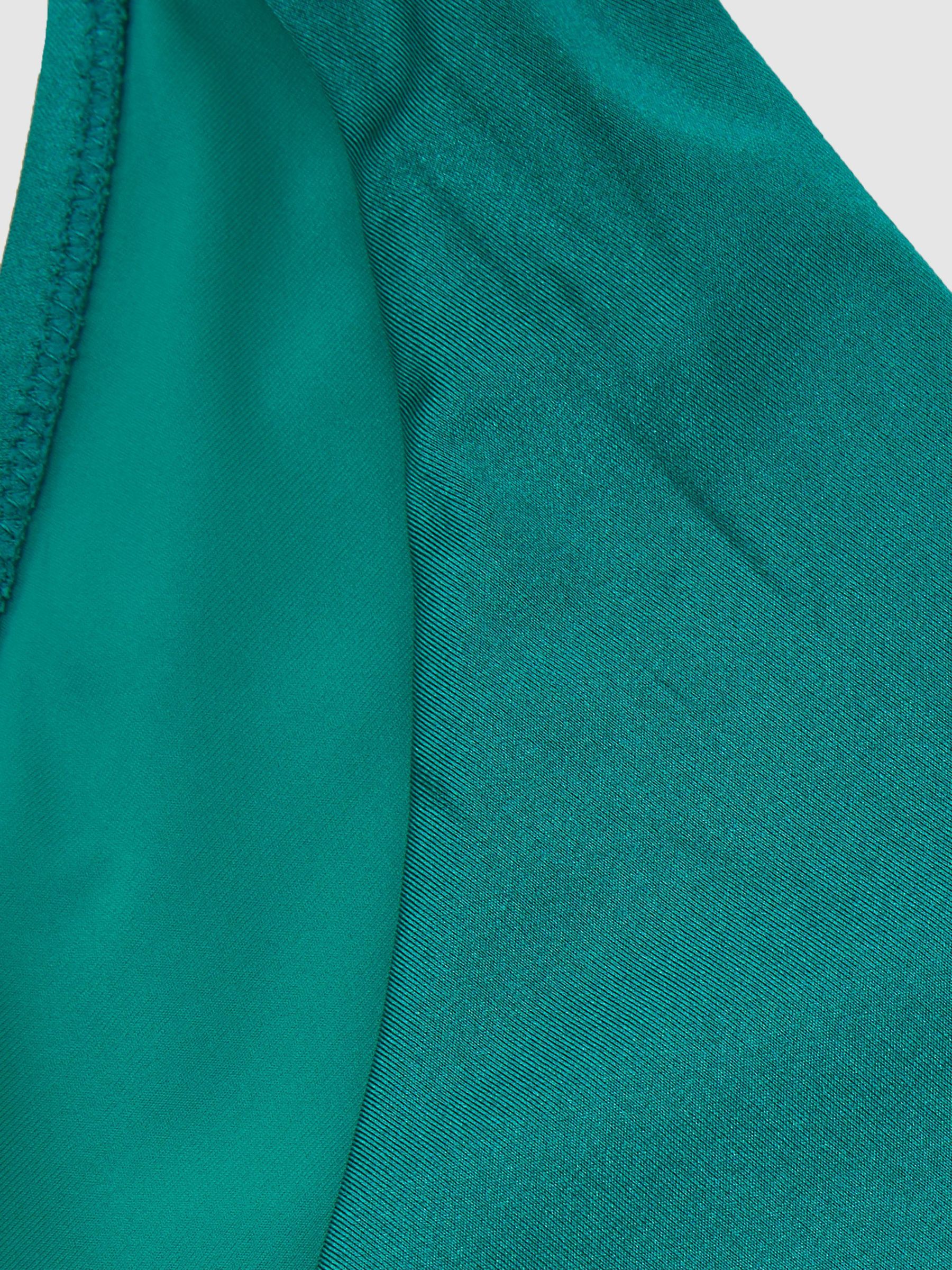 Shimmer Fixed-Side Bikini Bottoms in Teal Blue - Image 6 of 6