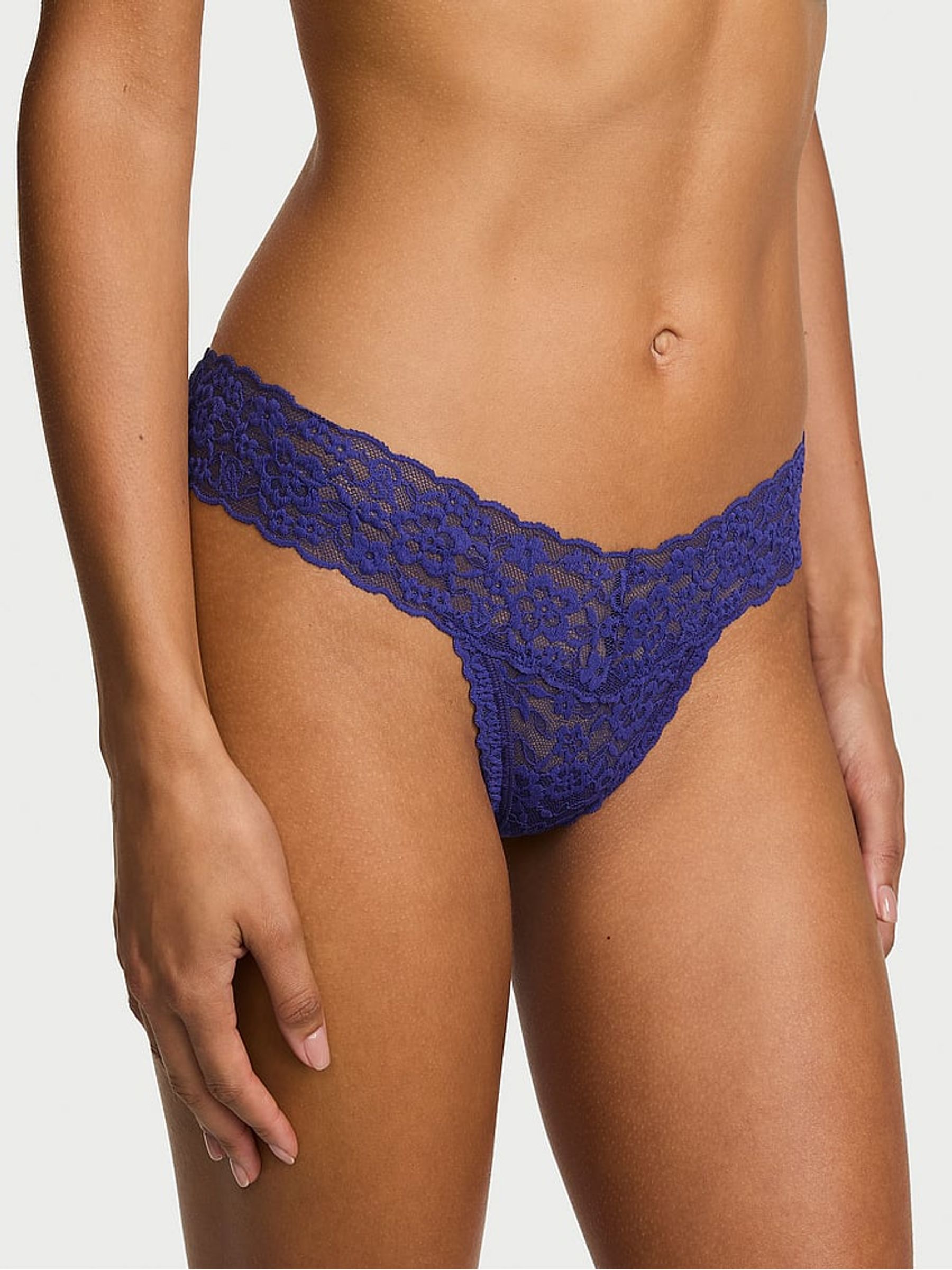 Indigo Blue Thong Knickers - Image 1 of 2