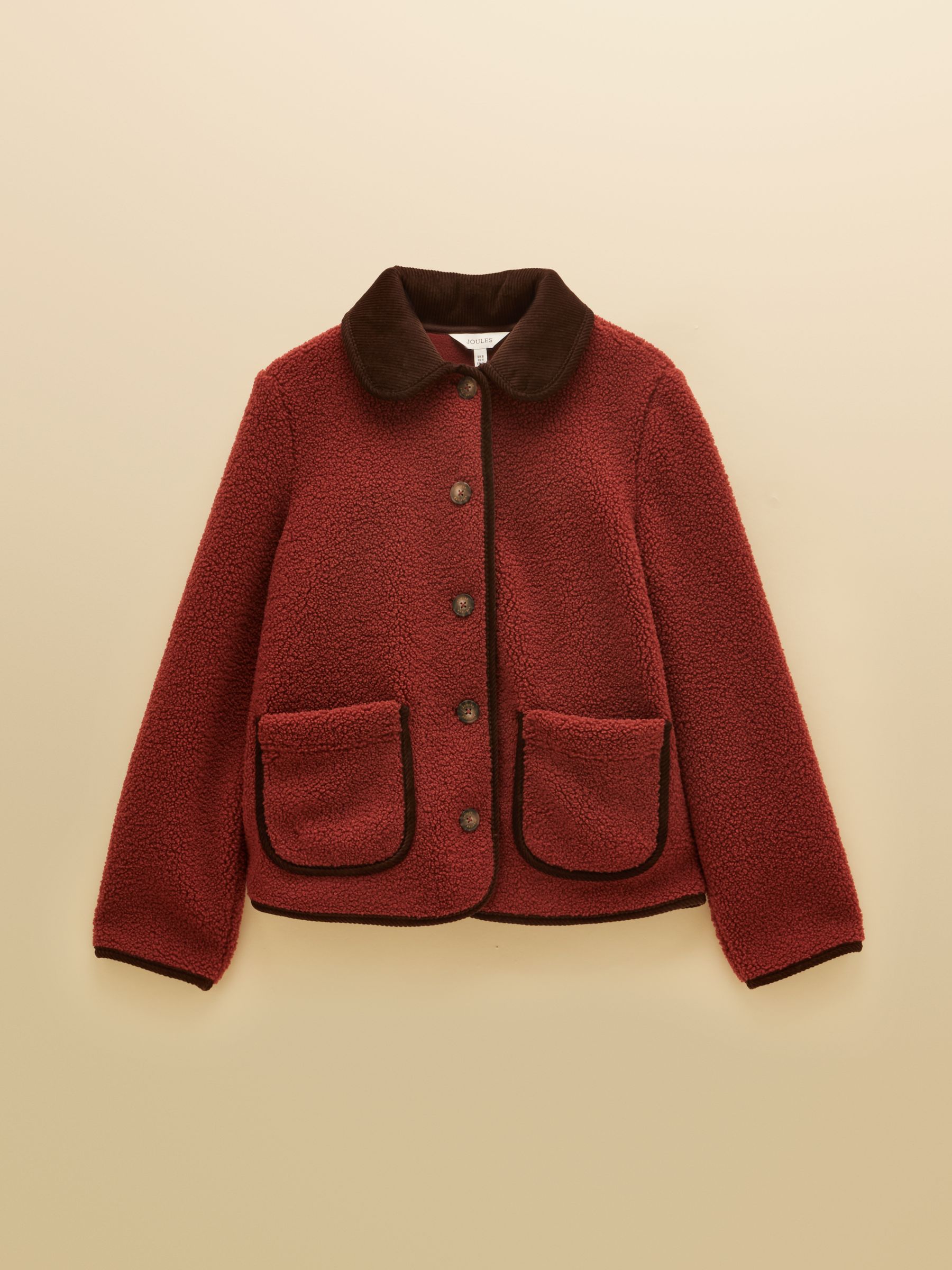 Sadie Burnt Orange Button Through Fleece Jacket - Image 8 of 8 Sadie Burnt Orange Button Through Fleece Jacket - Image 8 of 8