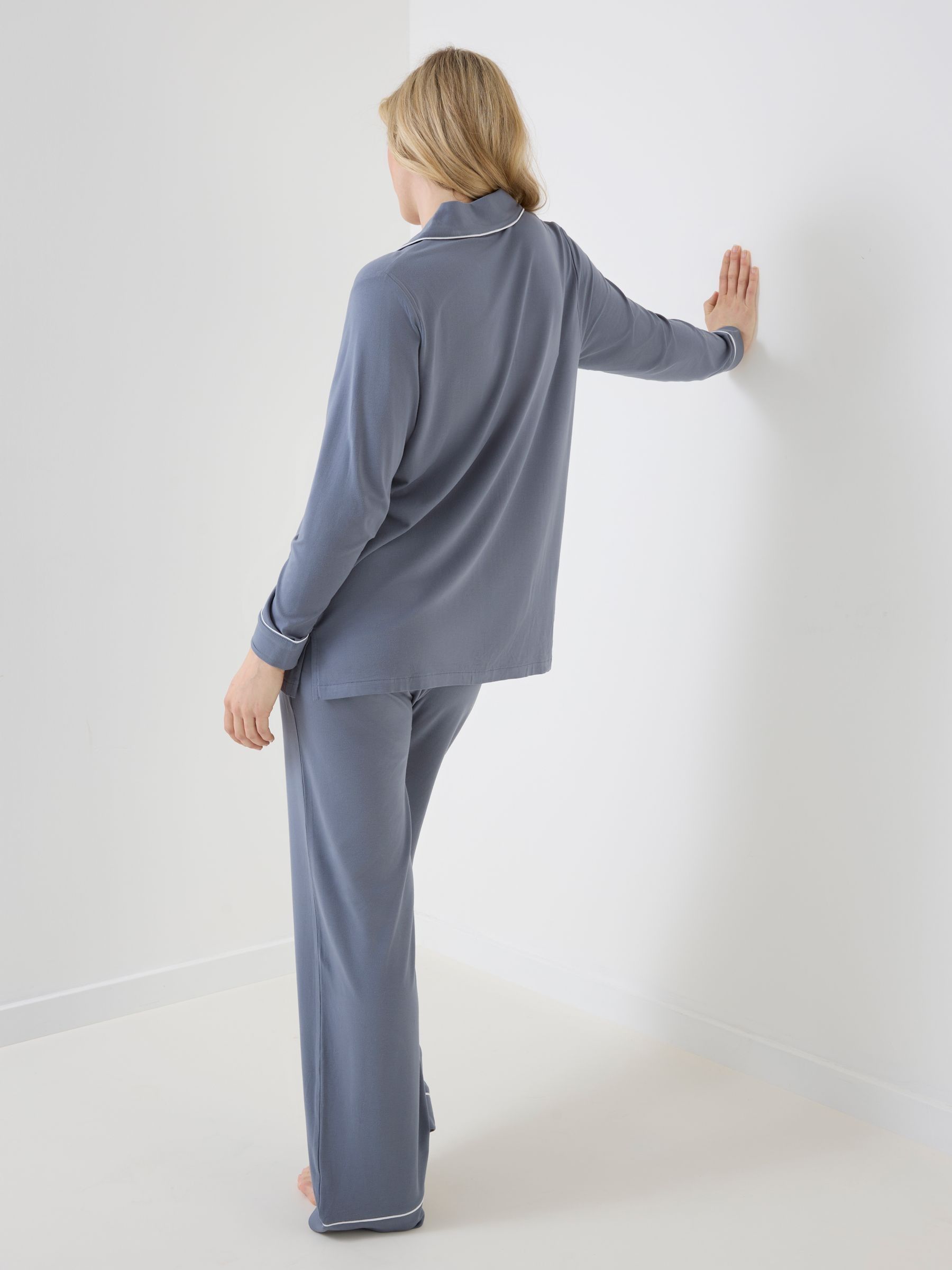 Blue Jersey Maternity Pyjama Set - Image 3 of 6