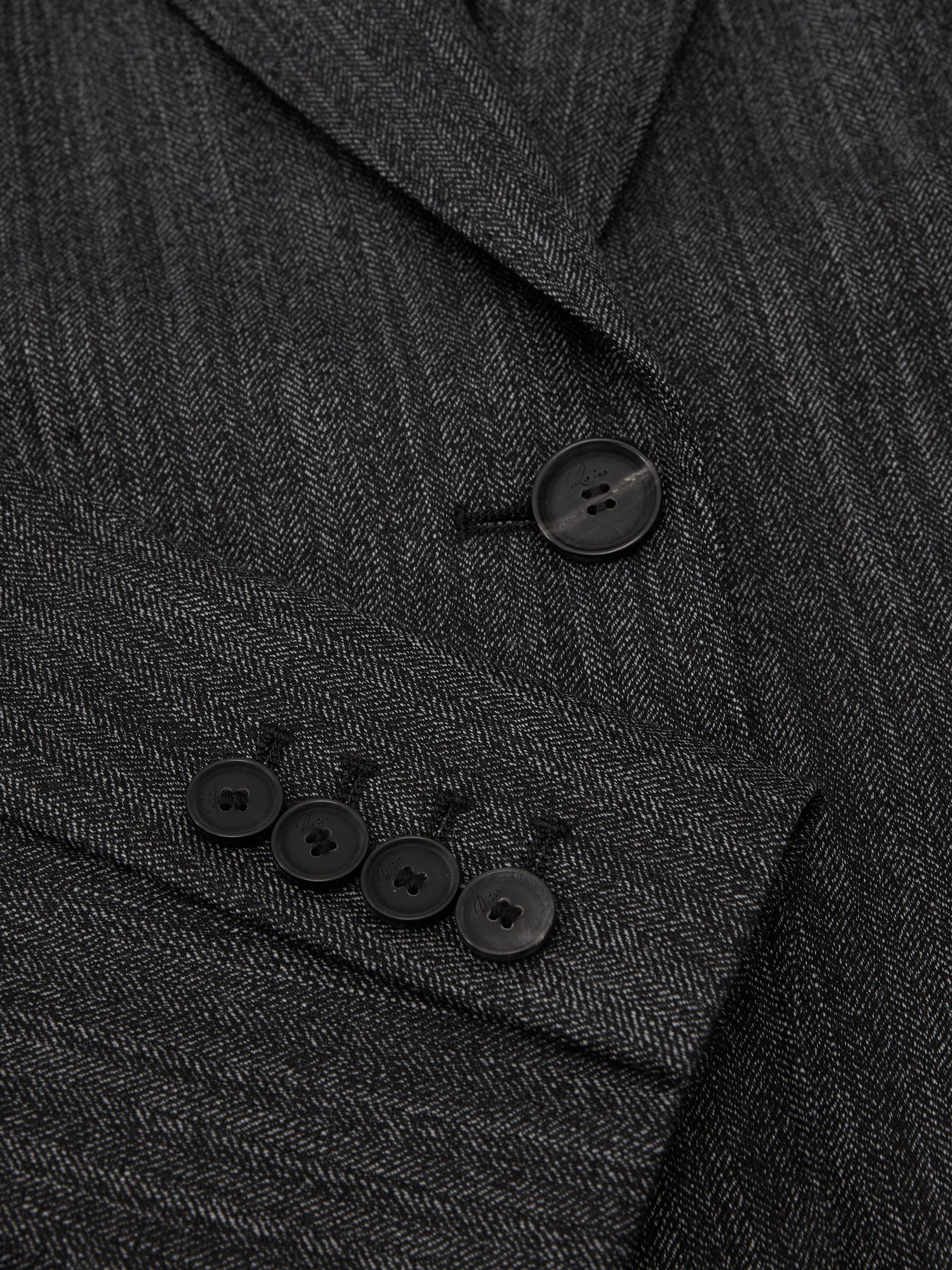 Wool-Blend Single-Breasted Blazer in Dark Grey - Image 9 of 9