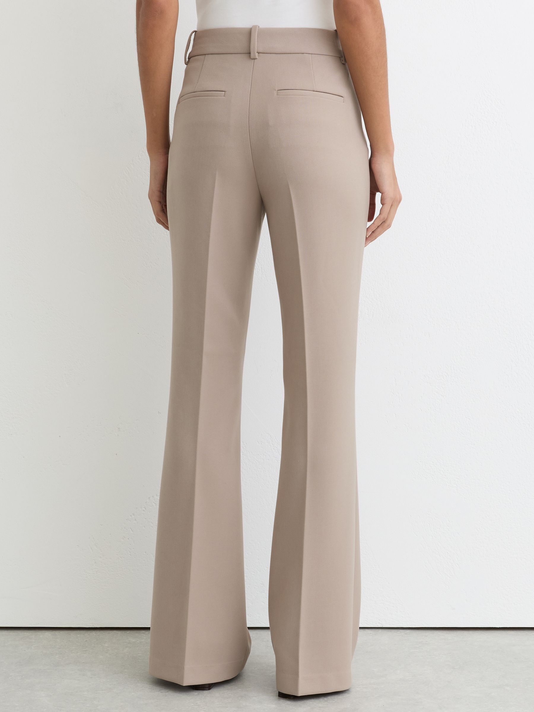 Flared Suit Trousers in Stone Neutral - Image 7 of 9