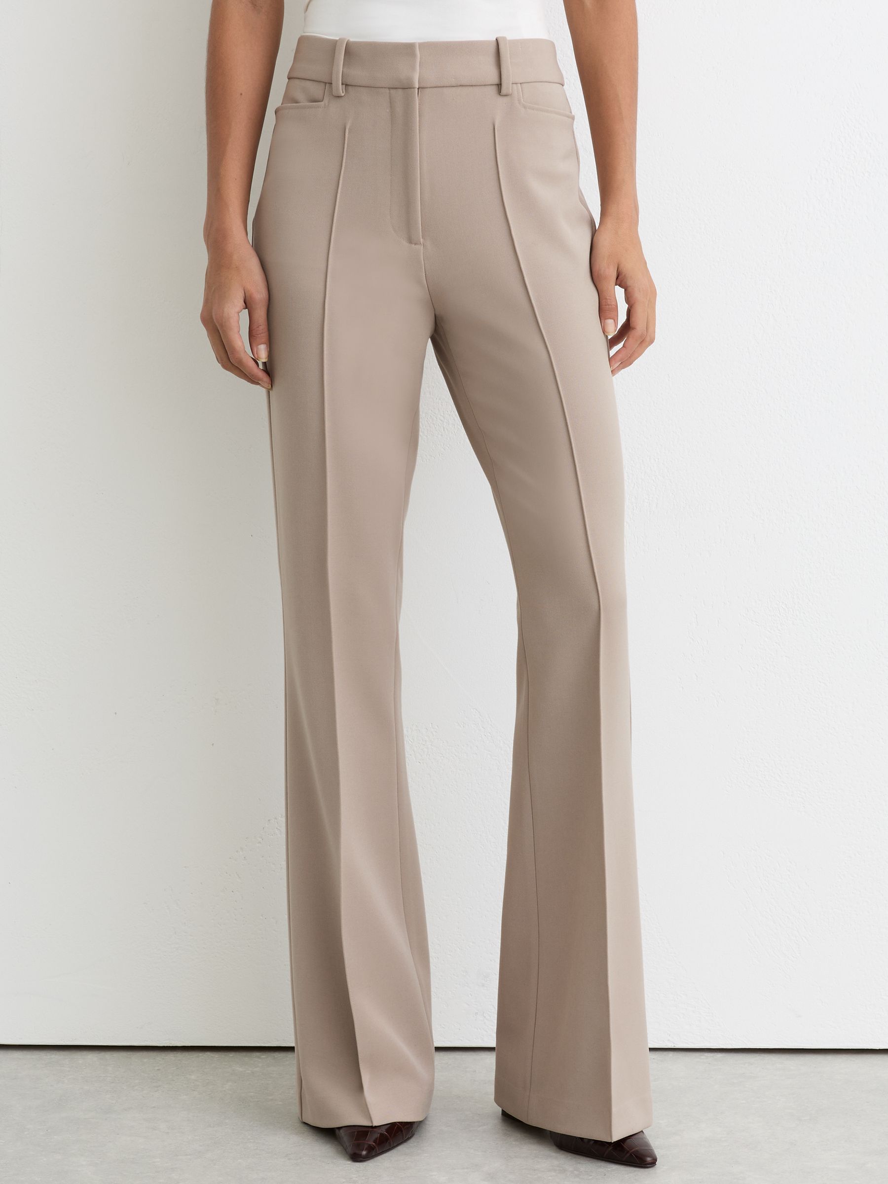 Flared Suit Trousers in Stone Neutral - Image 5 of 8