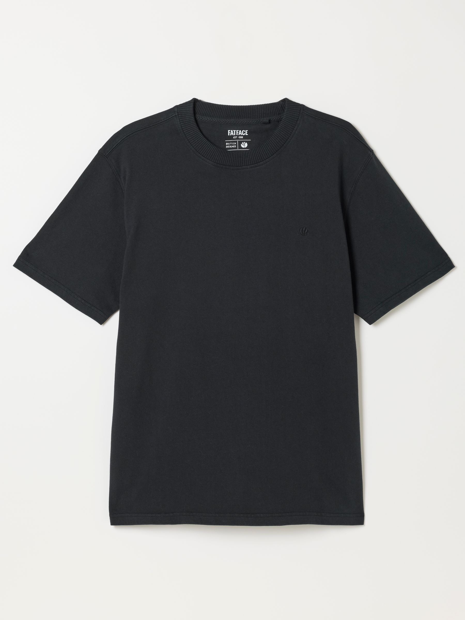 700fill ブラック Tシャツ XL Alton Relaxed Fit Black Heavyweight T-Shirt | FatFace USA