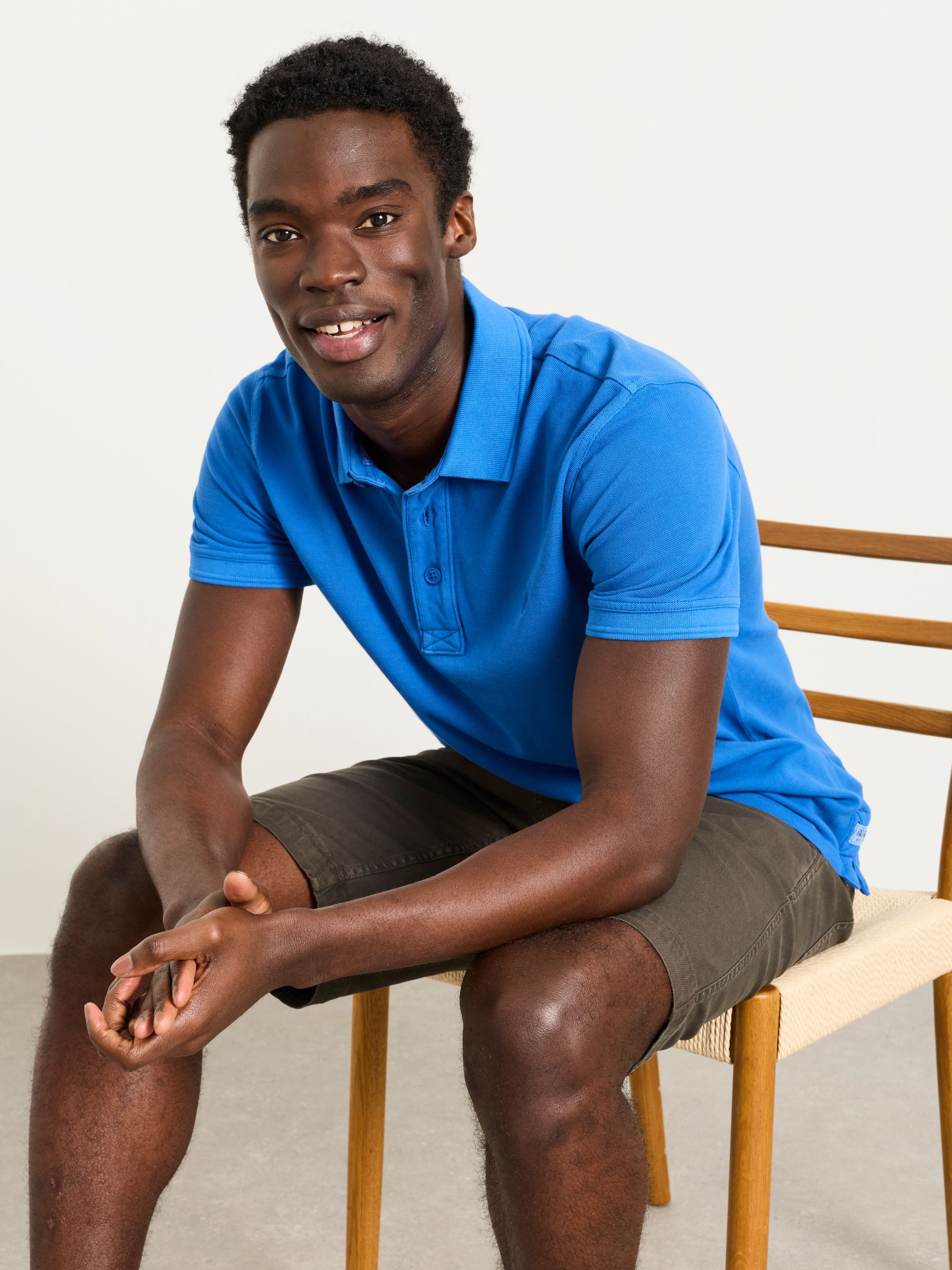 Cobalt Blue Short Sleeve Pique Polo - Image 5 of 6