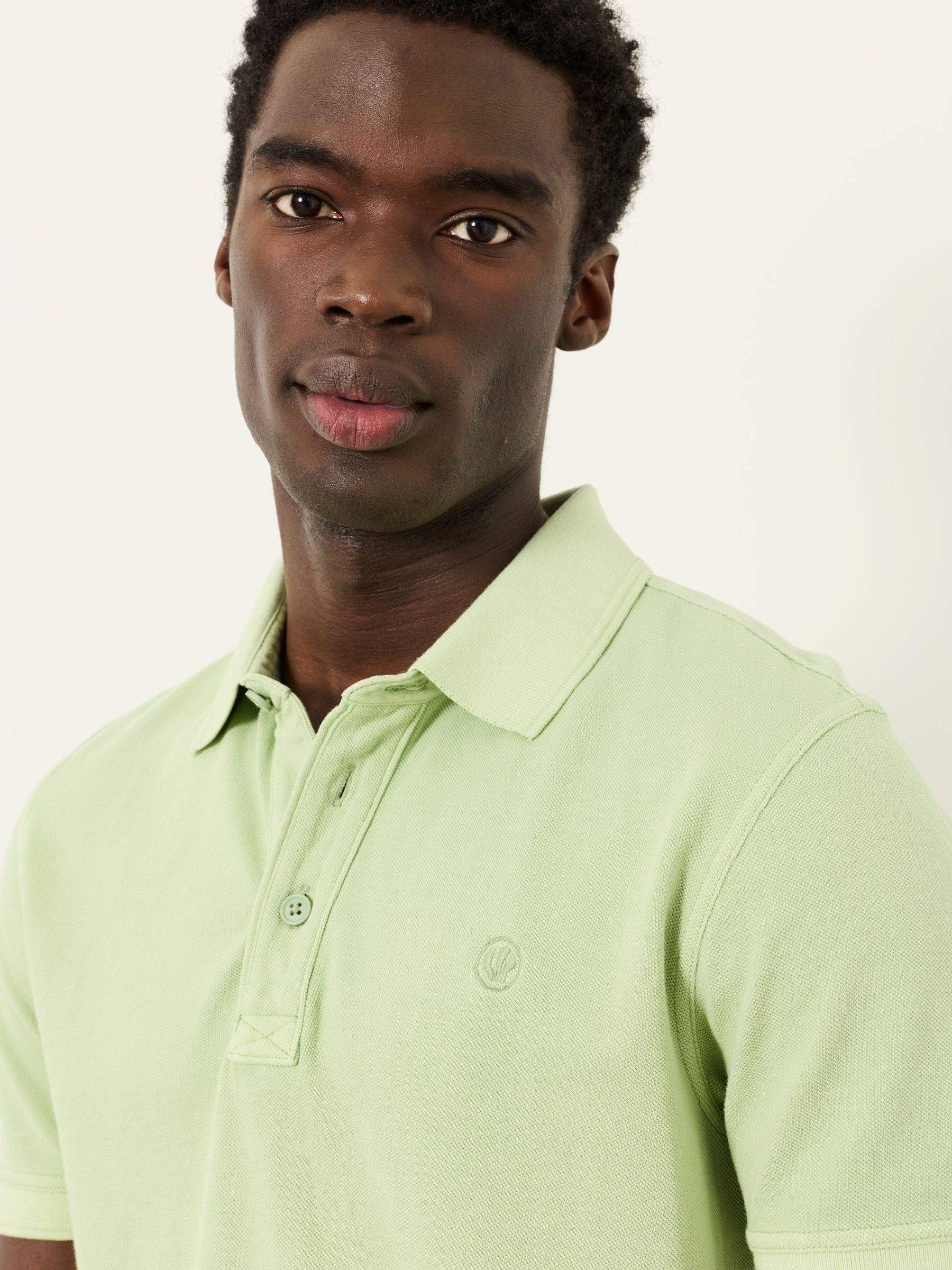 Mint Green Short Sleeve Pique Polo - Image 3 of 5