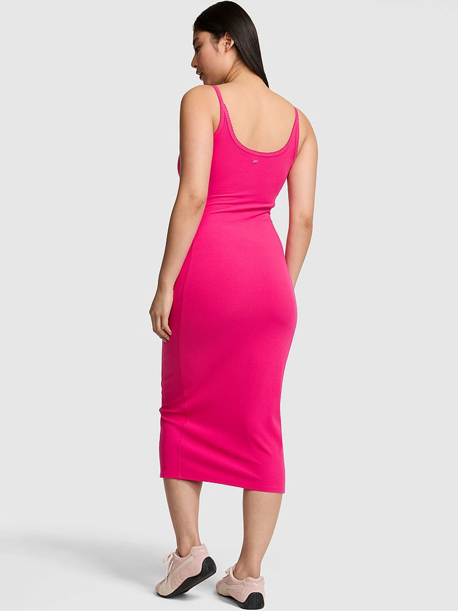 Hot Stuff Pink Ribbed Dress - Image 3 of 3