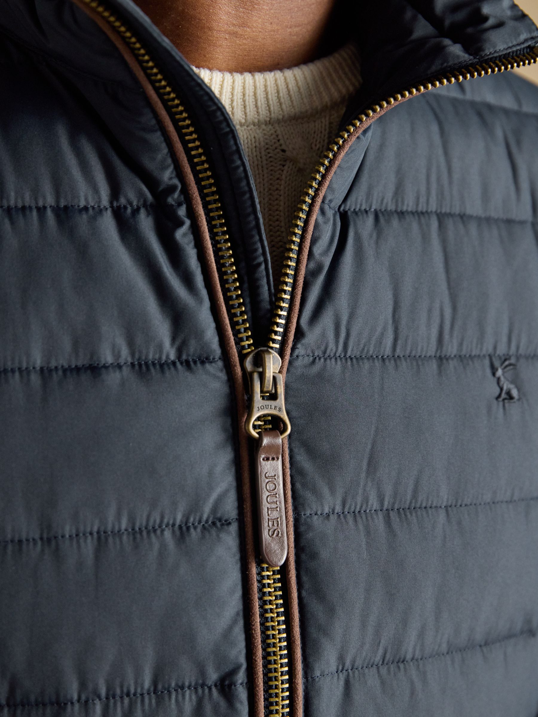 Navy Heritage Padded Gilet - Image 3 of 10