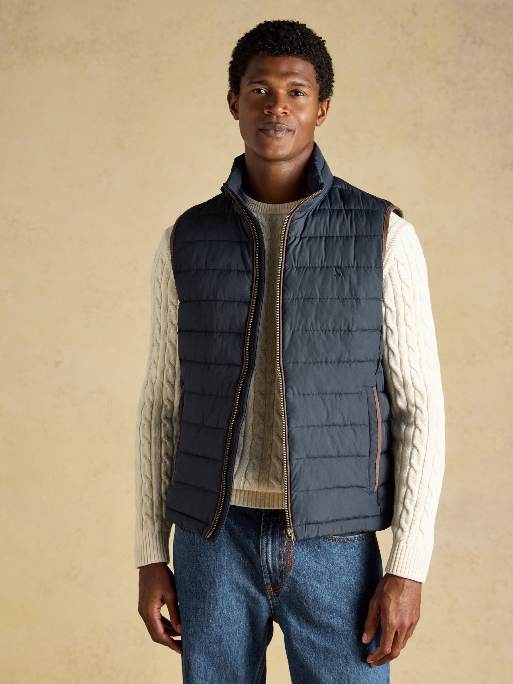 Navy Heritage Padded Gilet - Image 7 of 10