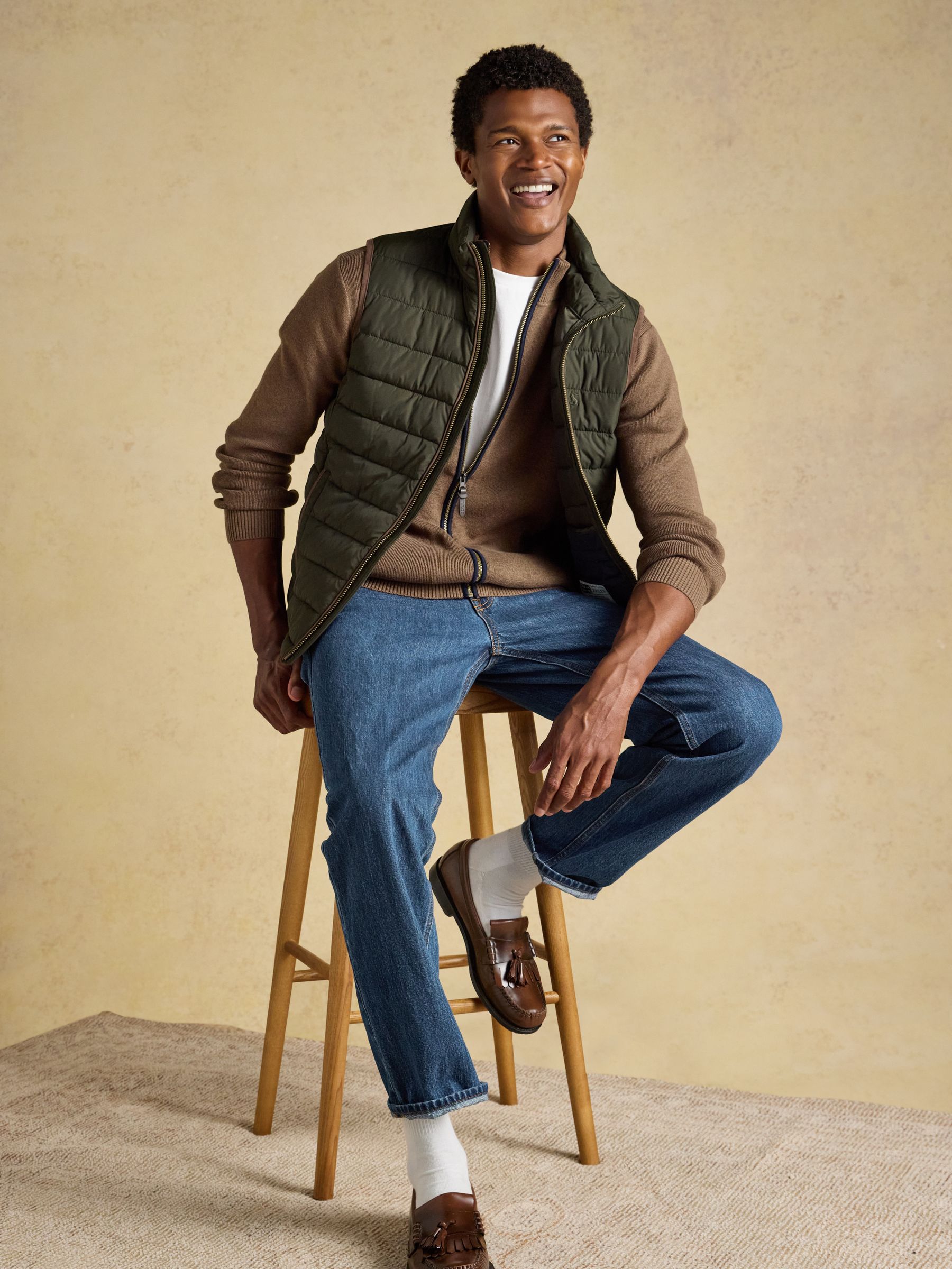 Green Heritage Padded Gilet - Image 3 of 11