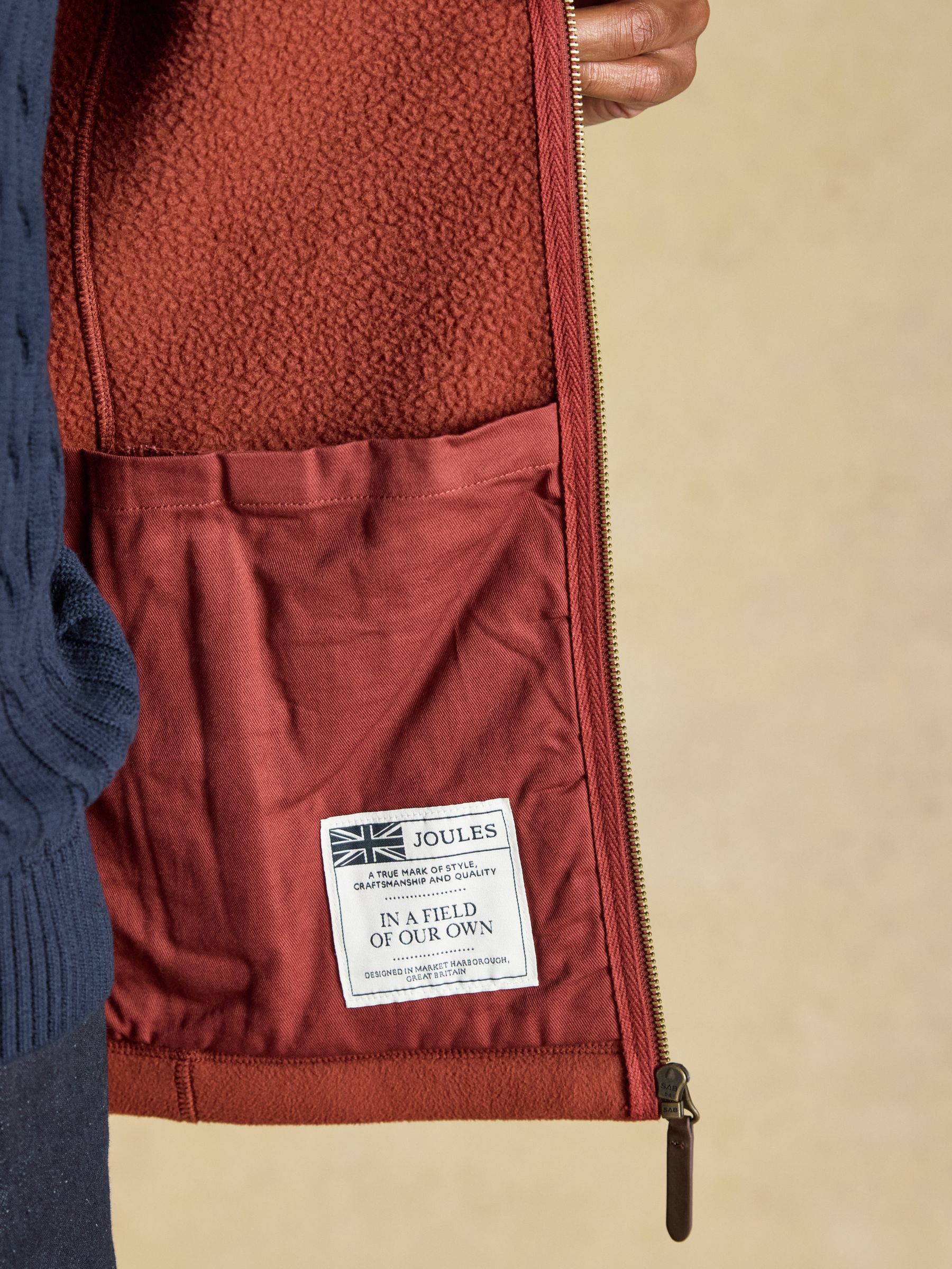 Heritage Fleece Rust Brown Gilet - Image 11 of 12