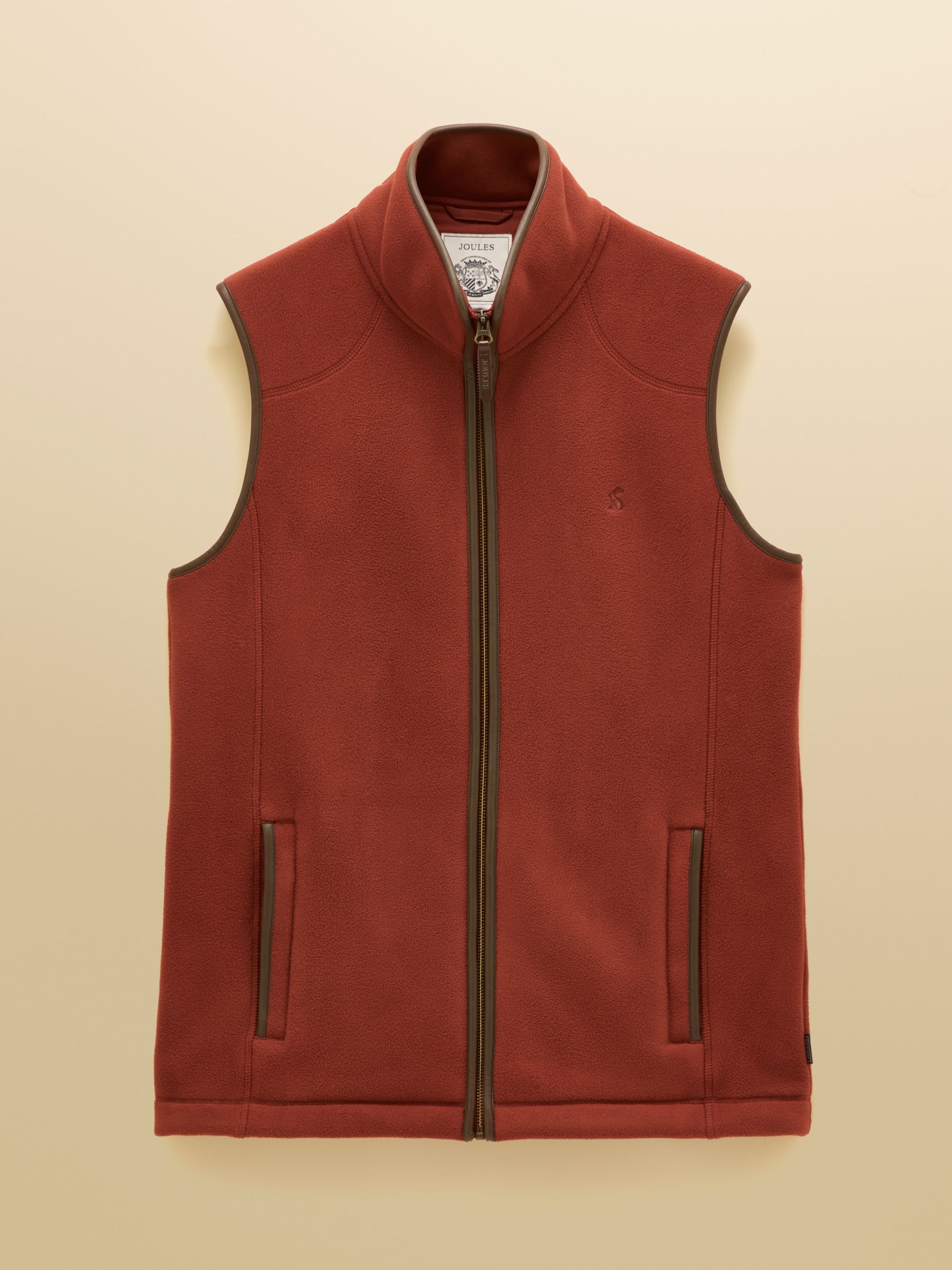 Heritage Fleece Rust Brown Gilet - Image 12 of 12