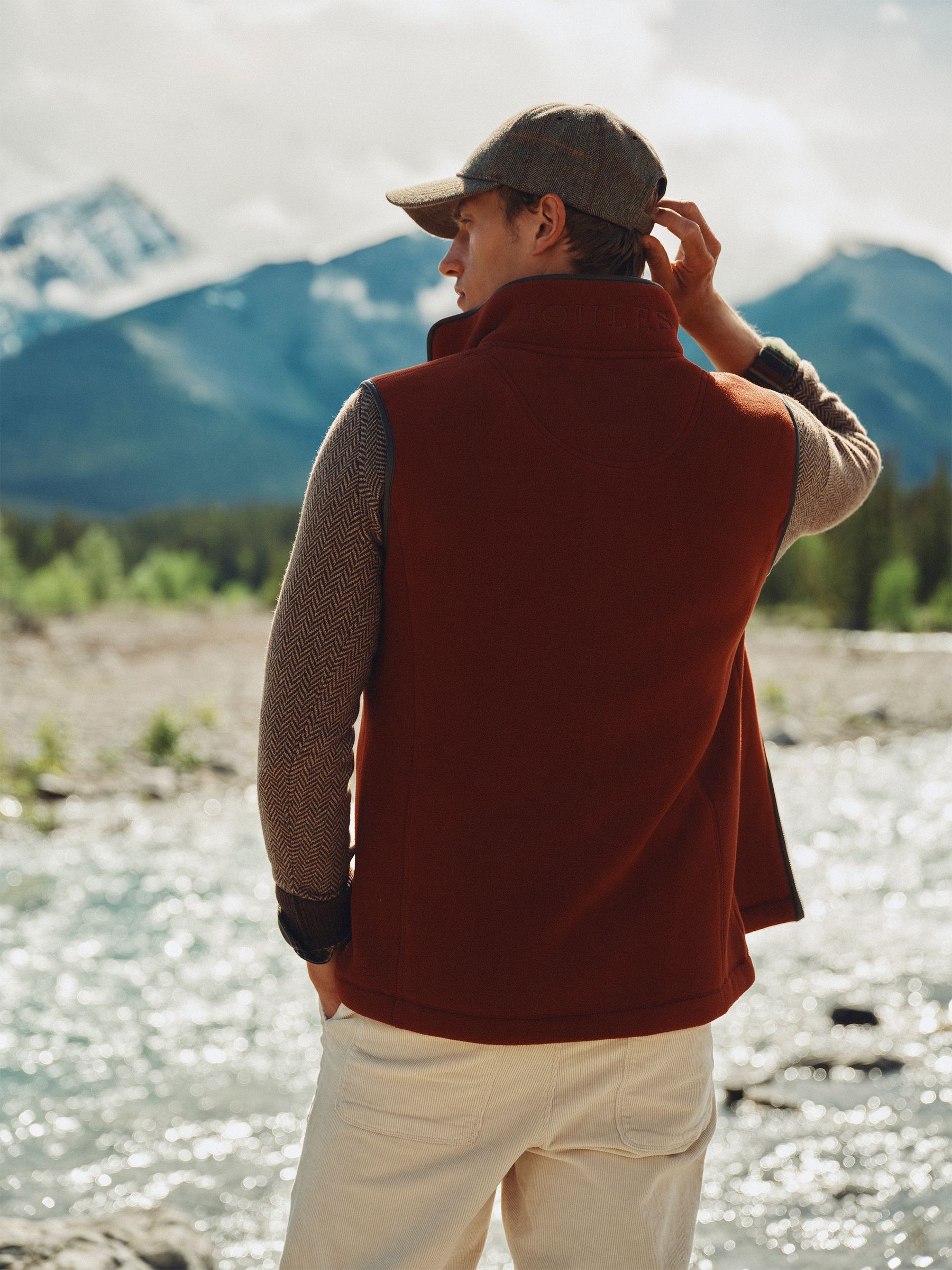 Heritage Fleece Rust Brown Gilet - Image 2 of 12