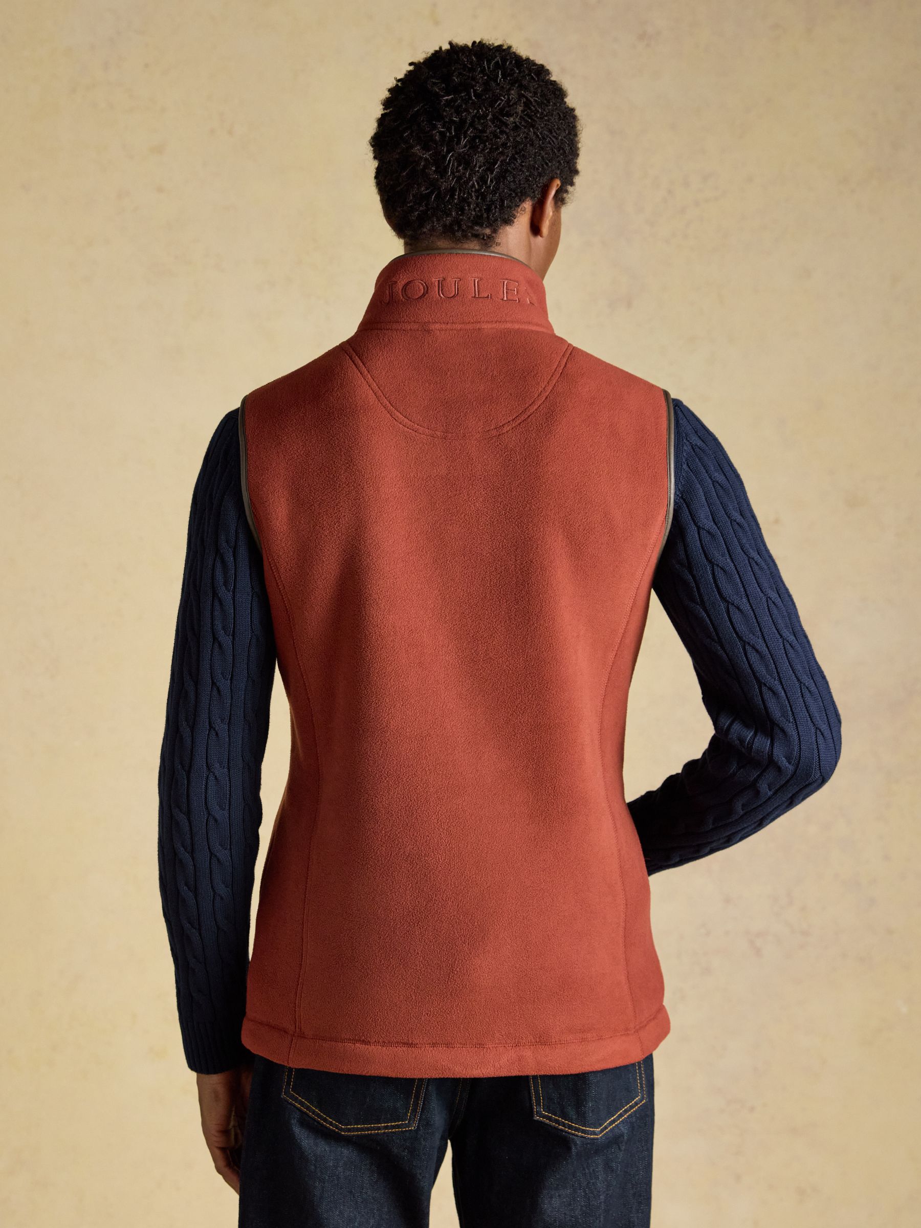 Heritage Fleece Rust Brown Gilet - Image 4 of 12