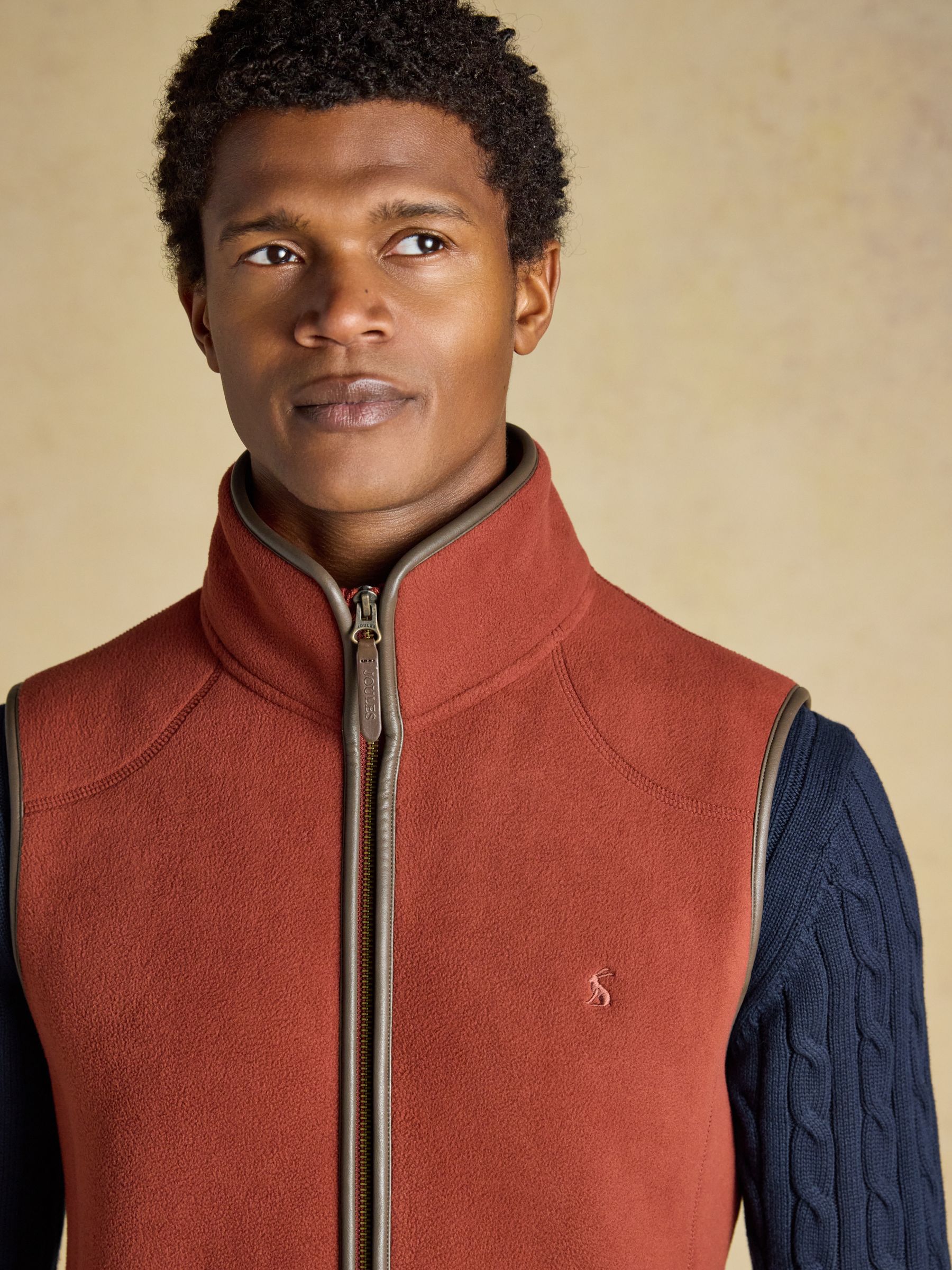Heritage Fleece Rust Brown Gilet - Image 7 of 12