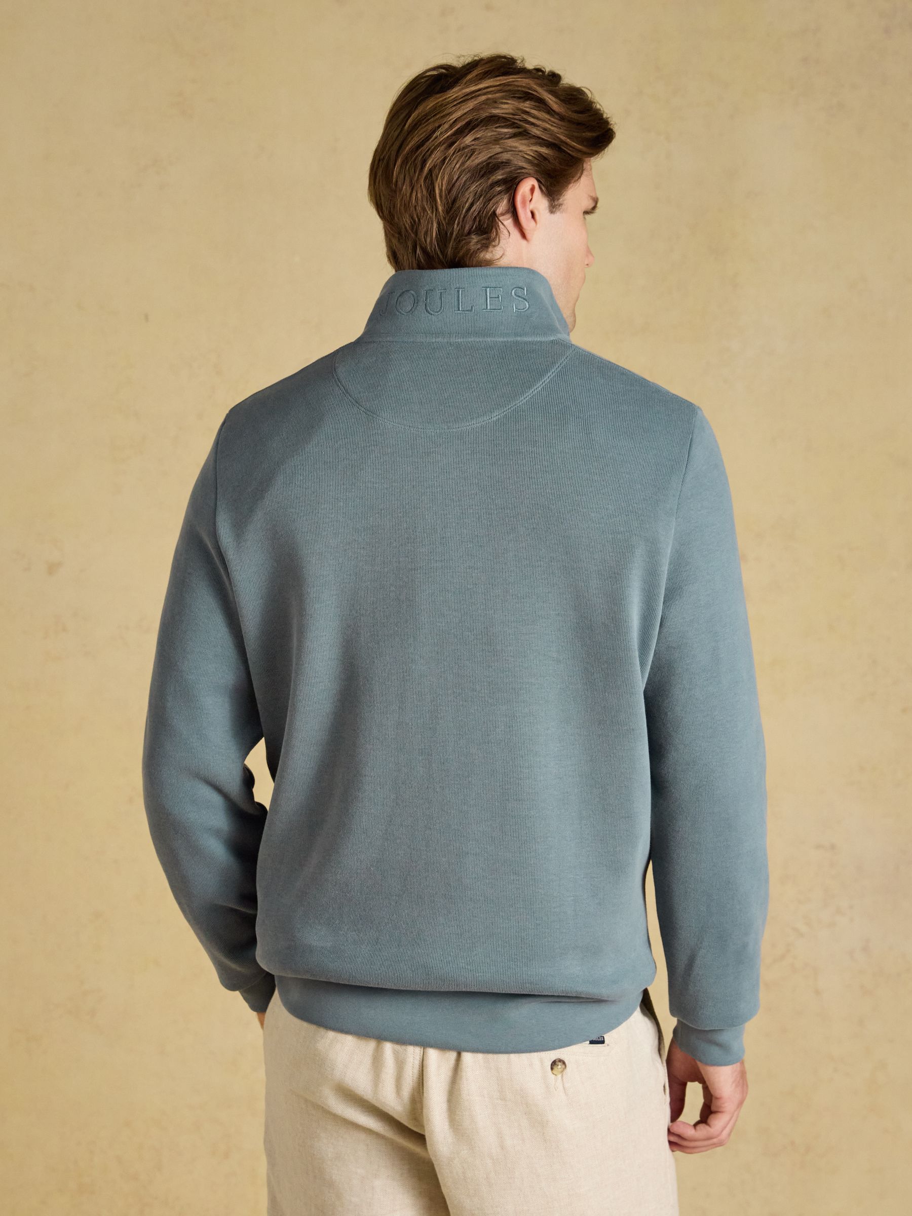 Blue Alistair French Rib Quarter Zip Sweatshirt - Image 2 of 6